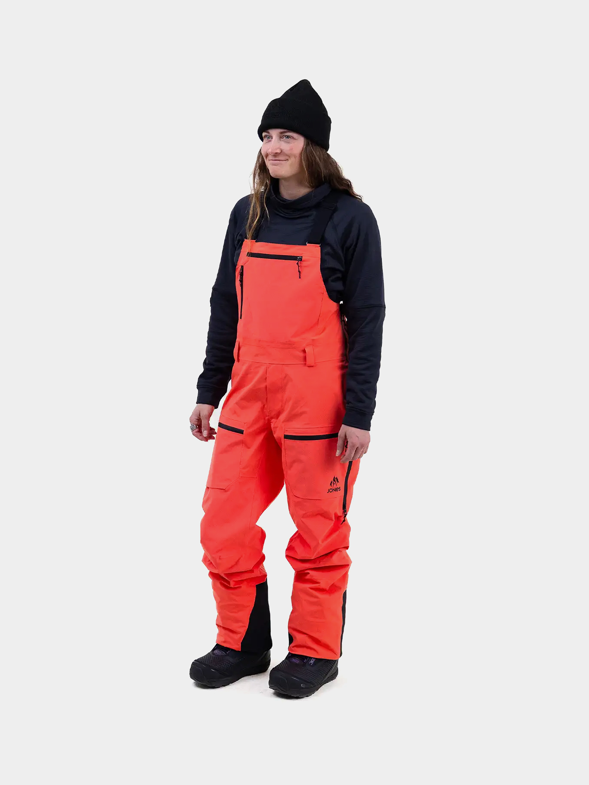 Жіночі Сноубордичні штани Jones Snowboards Mtn Surf Rec Bib (deep coral)