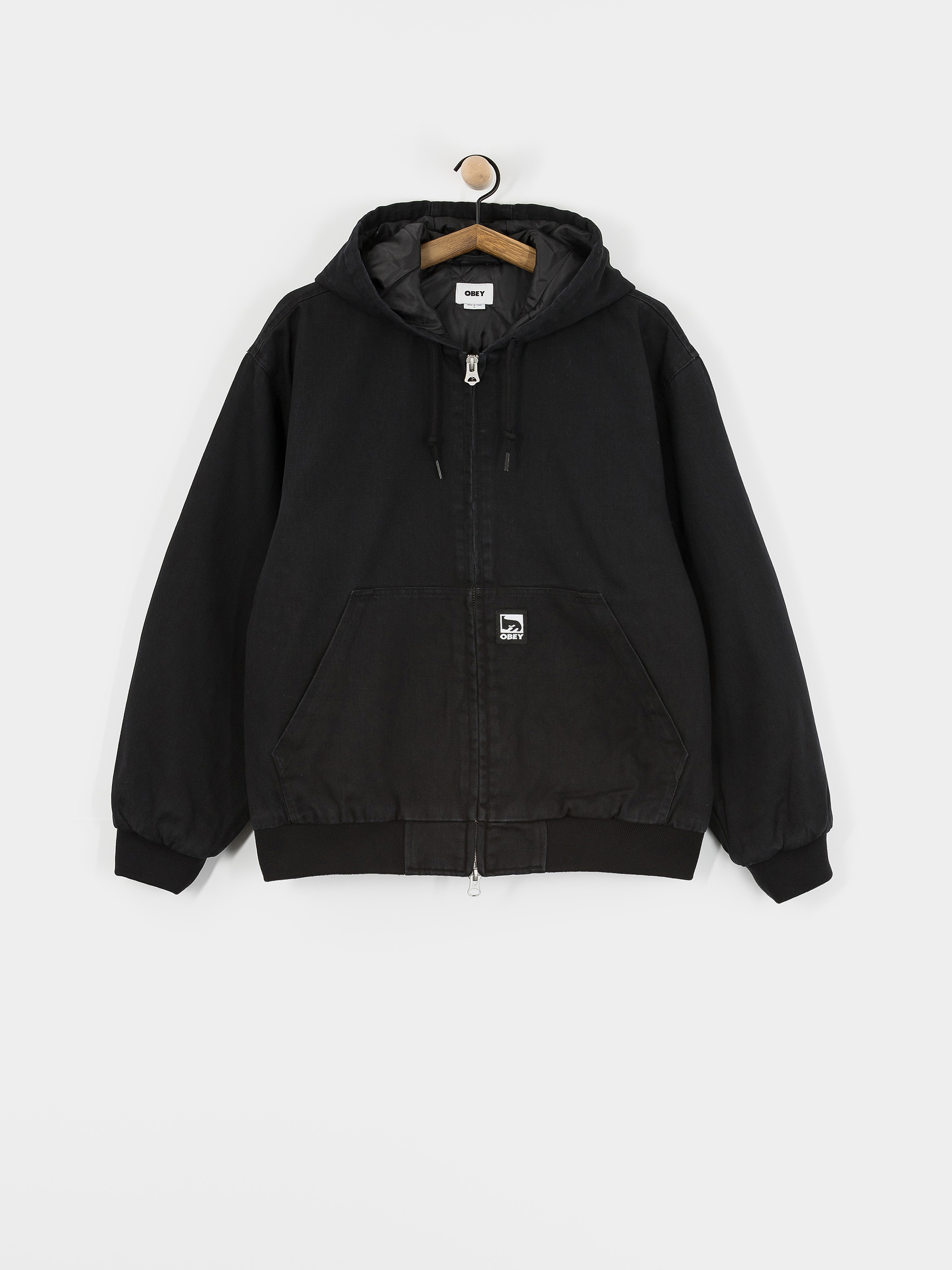 Куртка OBEY z kapturem Obey Randy ZHD (black faded wash)