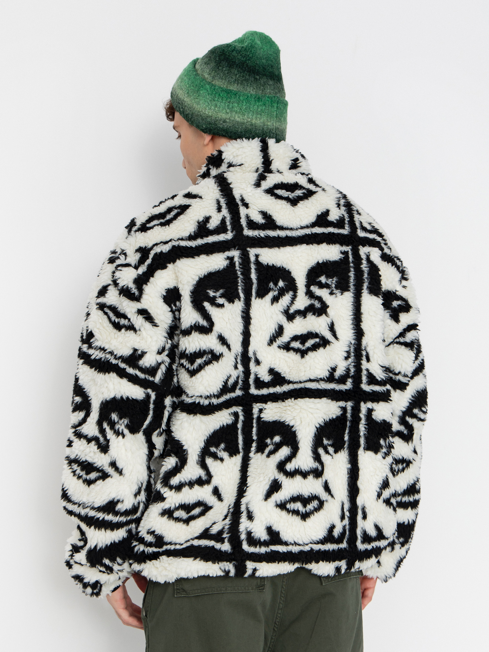 Чоловічий Флісовий светр OBEY Obey Repeated Icon Sherpa (black multi)