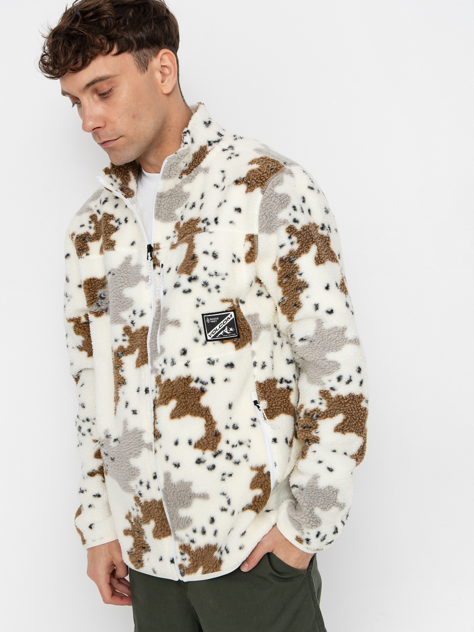 Флісовий светр Volcom Nelson Sherpa ZHD (white)