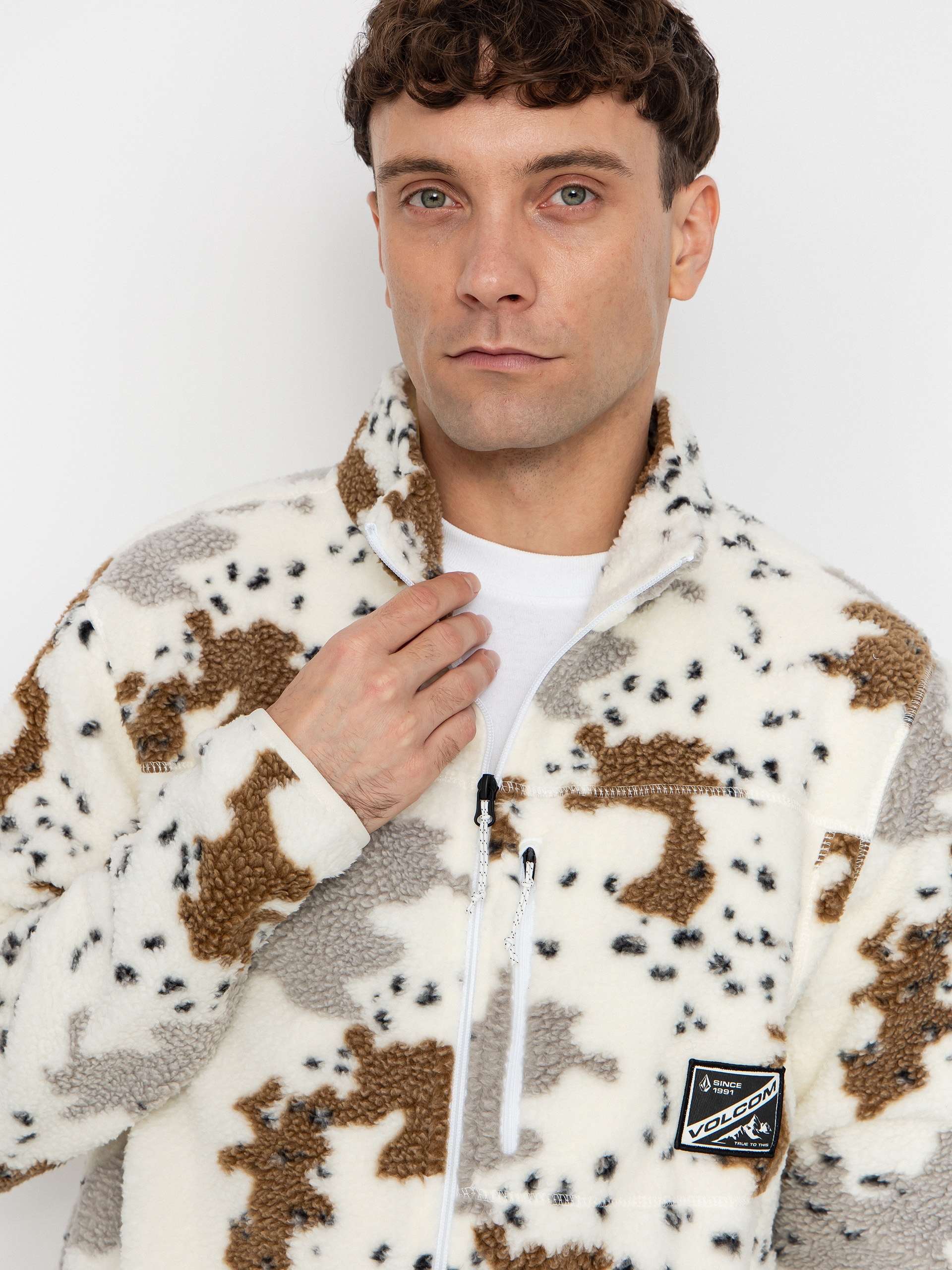 Чоловічий Флісовий светр Volcom Nelson Sherpa ZHD (white)