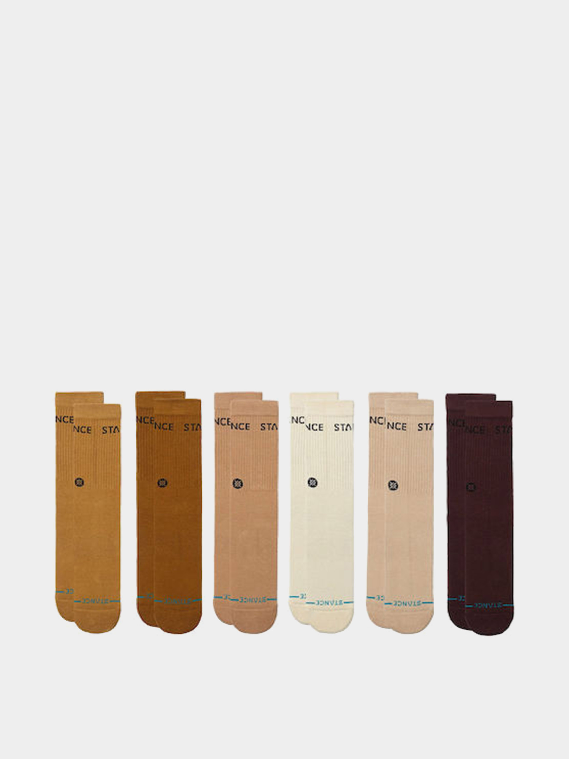  Шкарпетки Stance Origin 6 Pack Crew (cream)
