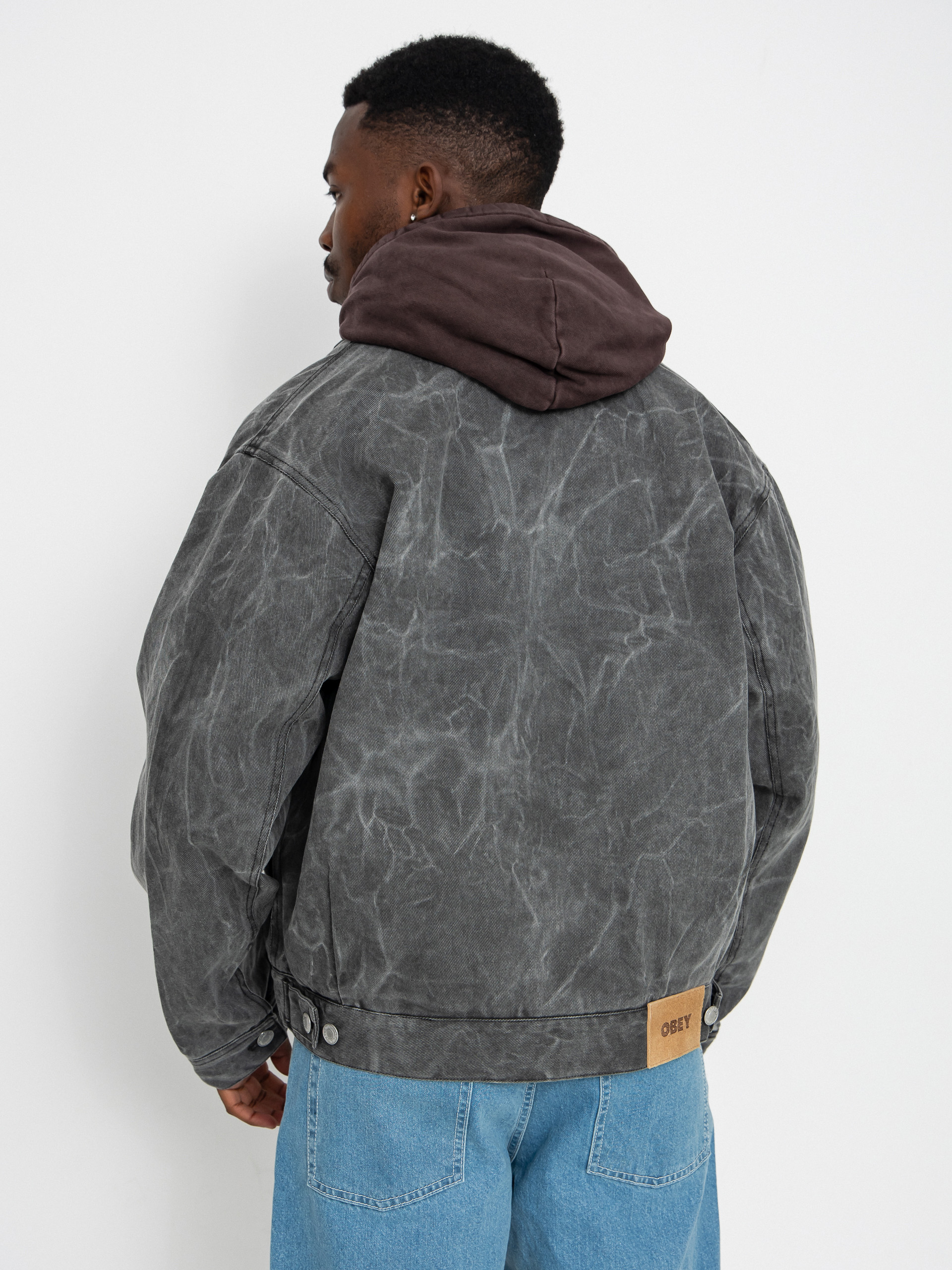 Куртка OBEY Obey Workman Zip (black wrinkle wash)