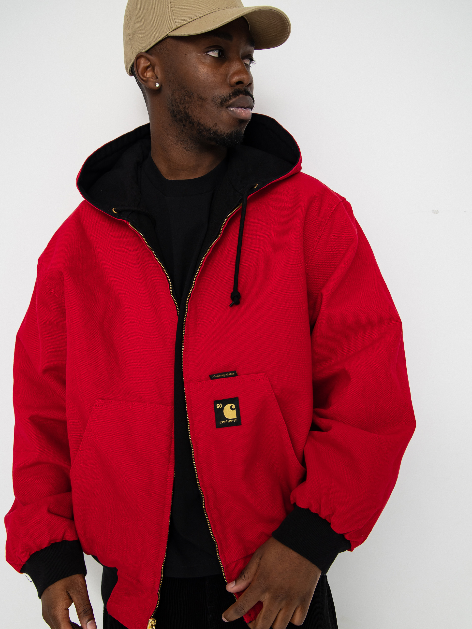 Куртка Carhartt WIP 50 Years Anniversary OG Active (black/usa red/rinsed)