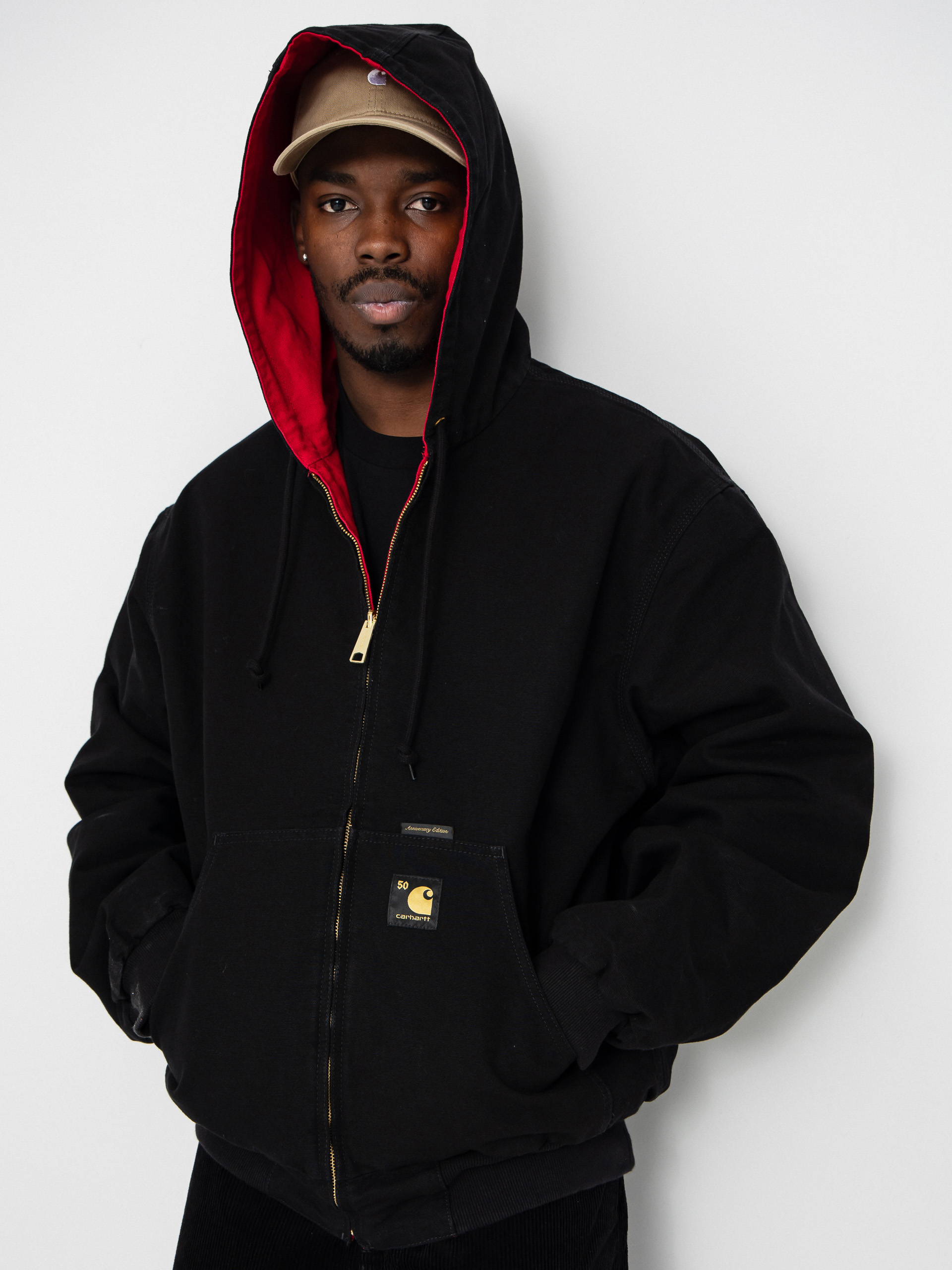 Куртка Carhartt WIP 50 Years Anniversary OG Active (black/usa red/rinsed)