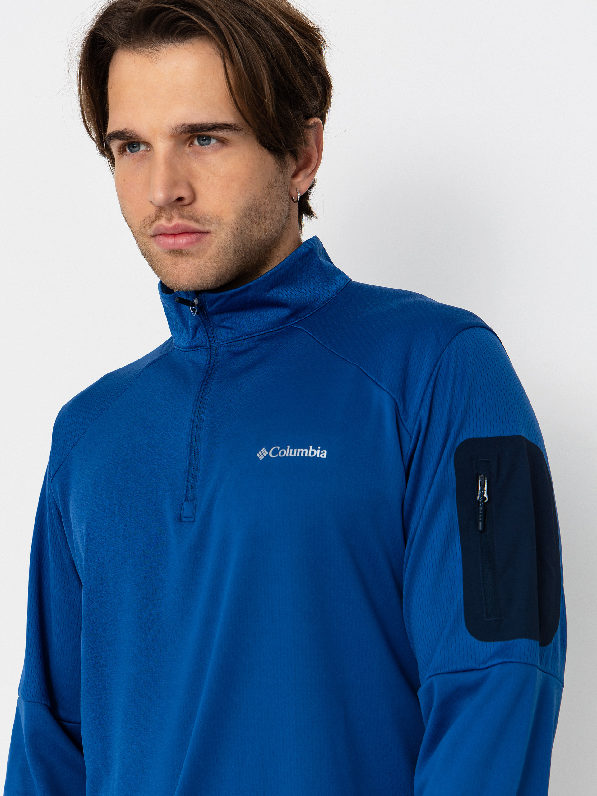 Чоловічий Флісовий светр Columbia Tech Knit 1/4 Zip (mtn blue/coll)