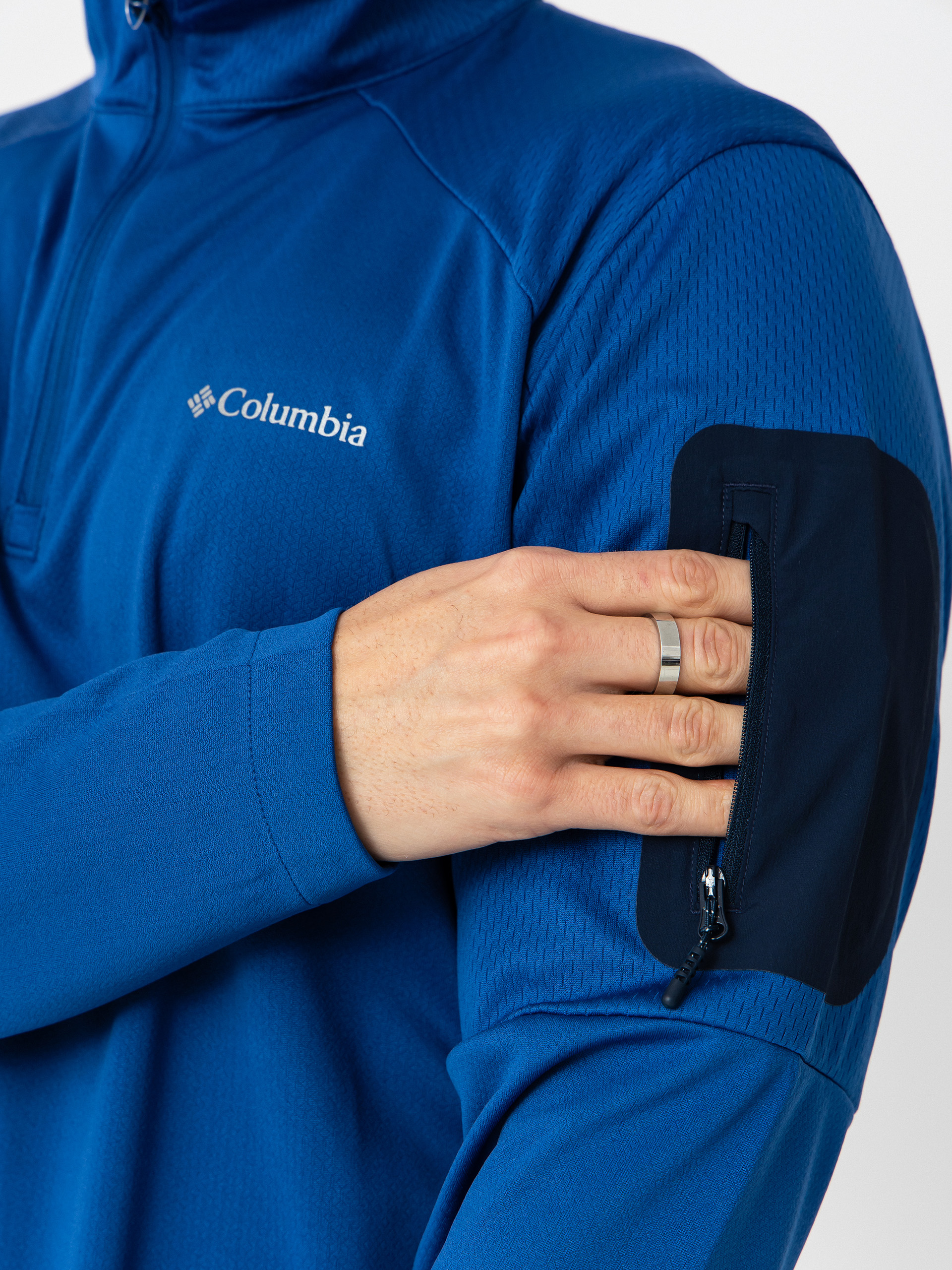 Чоловічий Флісовий светр Columbia Tech Knit 1/4 Zip (mtn blue/coll)