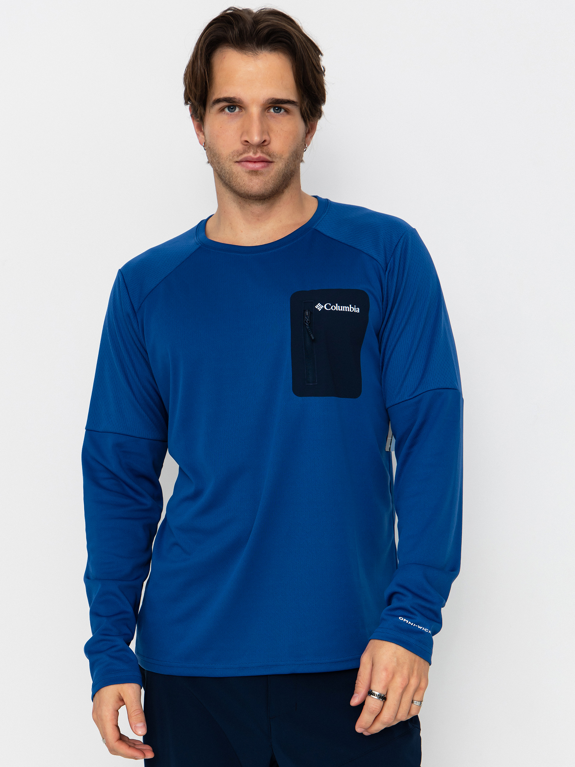 Лонгслів Columbia Tech Knit Crew (mtn blue/coll)