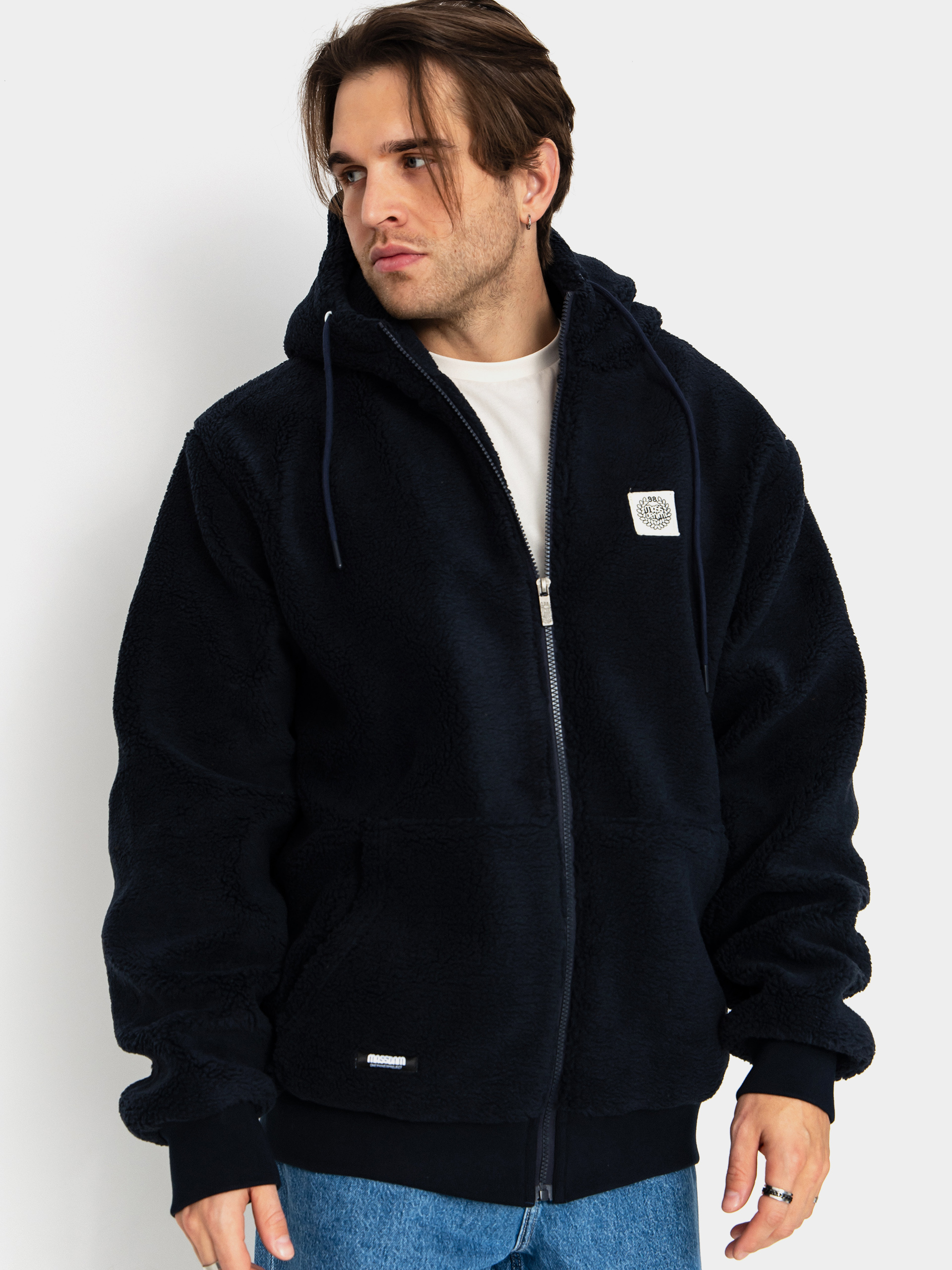 u041au0443u0440u0442u043au0430 MassDnm Patch Teddy Zip Hoody (navy)
