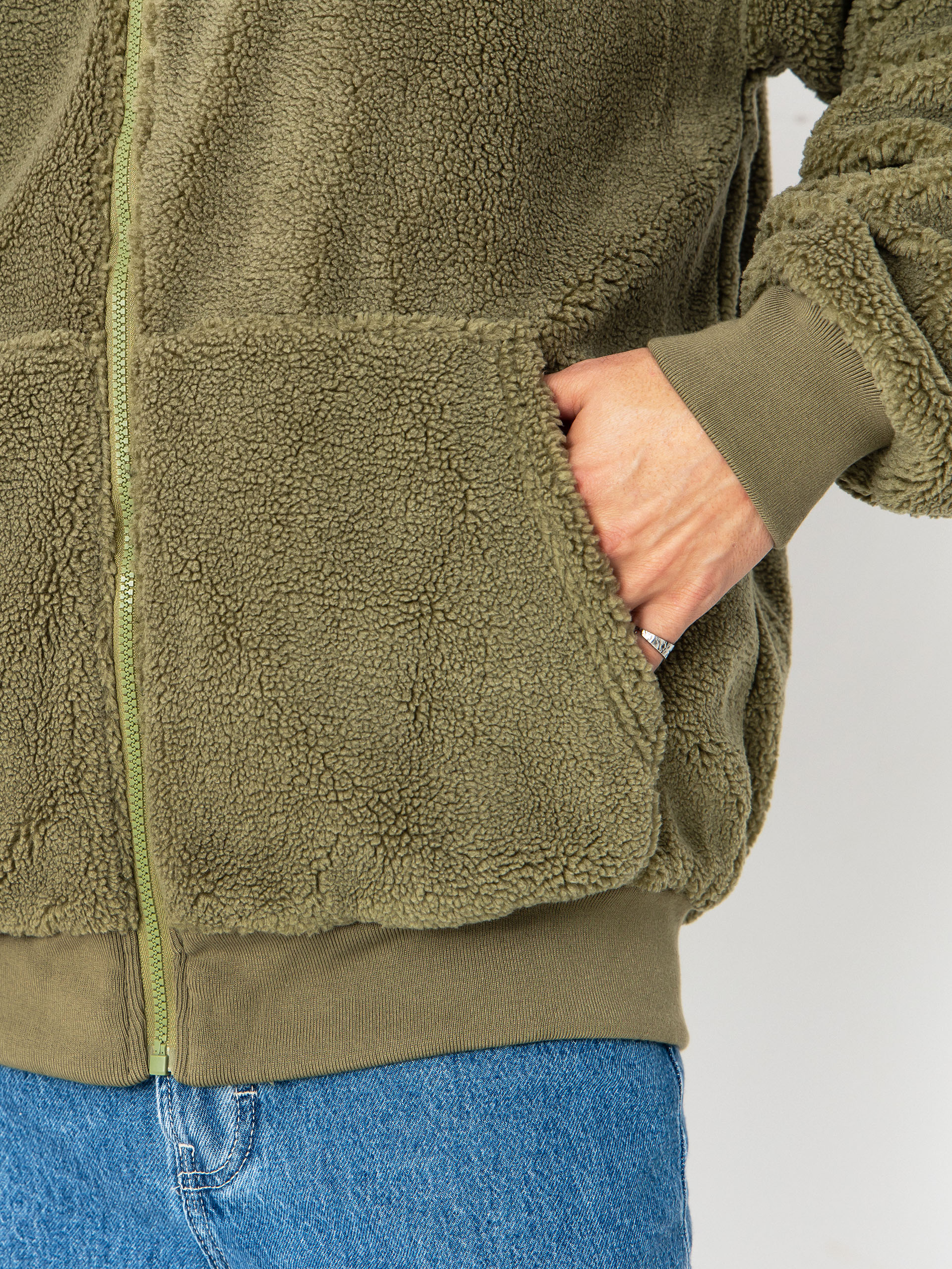 Куртка MassDnm Patch Teddy Zip Hoody (olive)