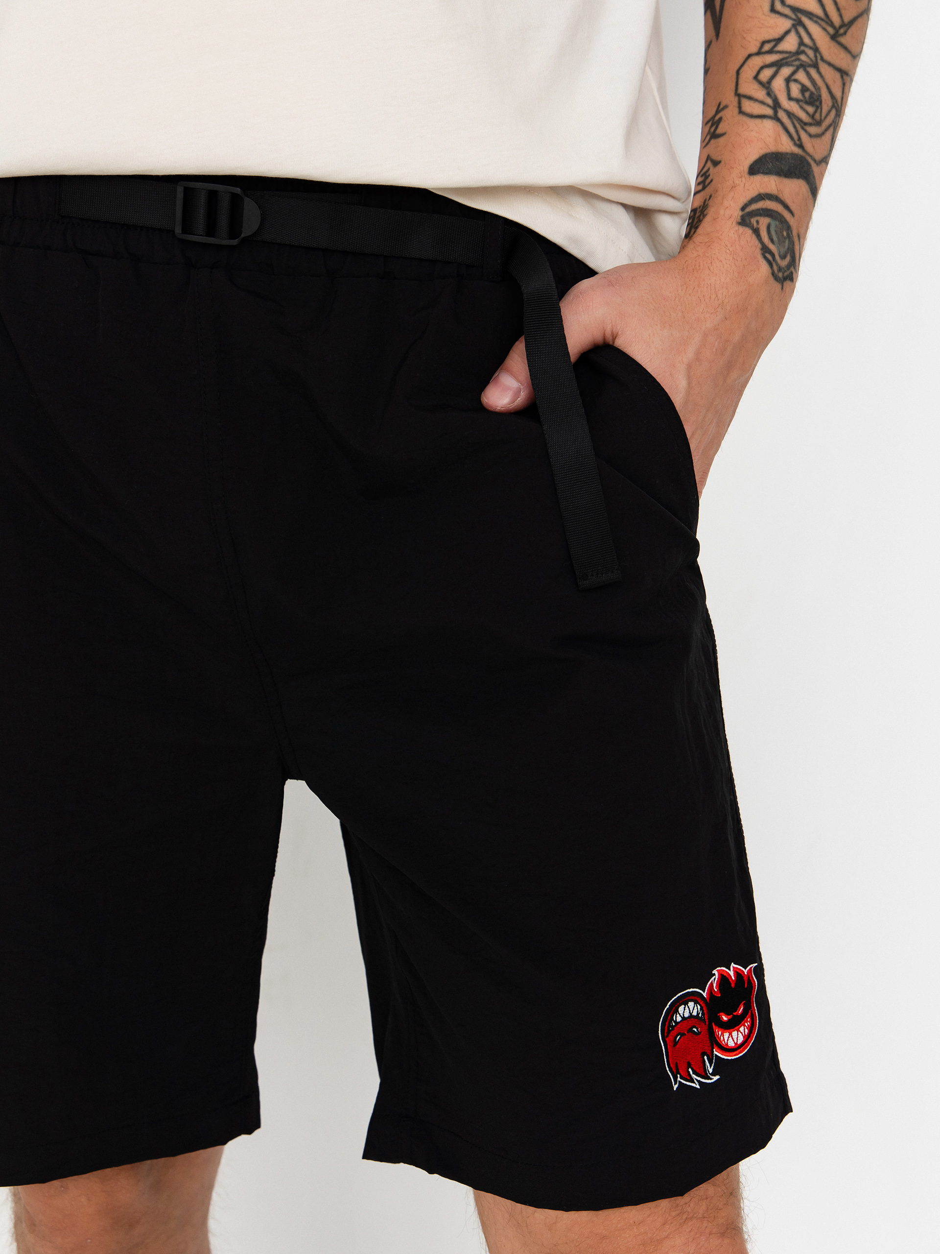 Шорти Spitfire Eternal (black w/red white&black embroidery)