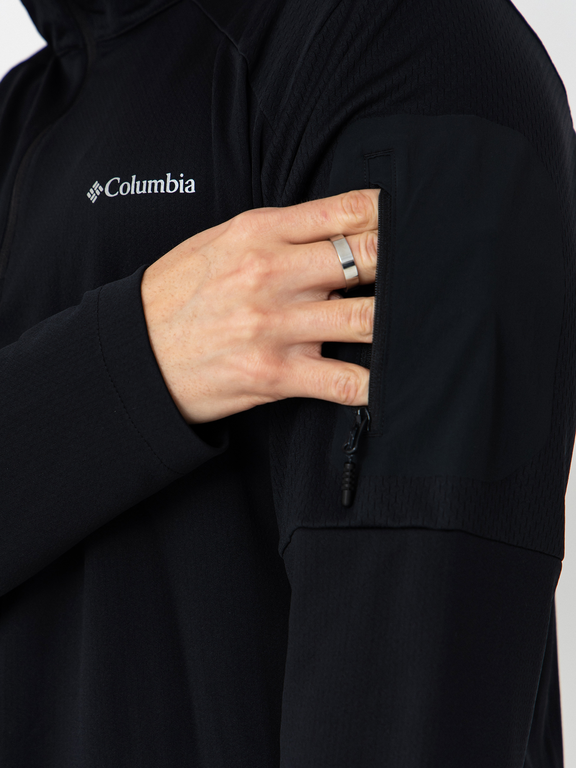 Чоловічий Флісовий светр Columbia Tech Knit 1/4 Zip (black)