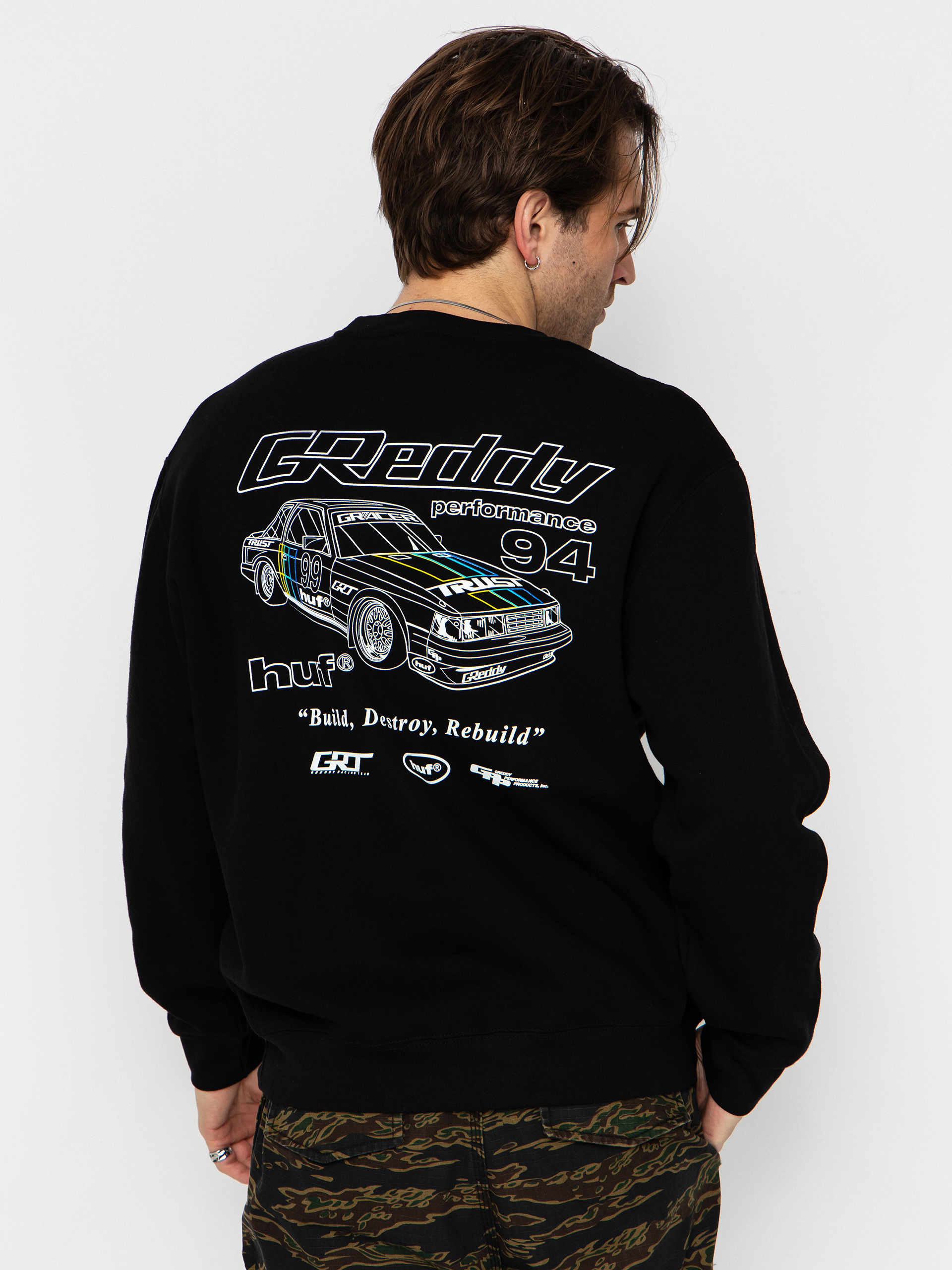 Світшот HUF X Greddy Retro Mod (black)