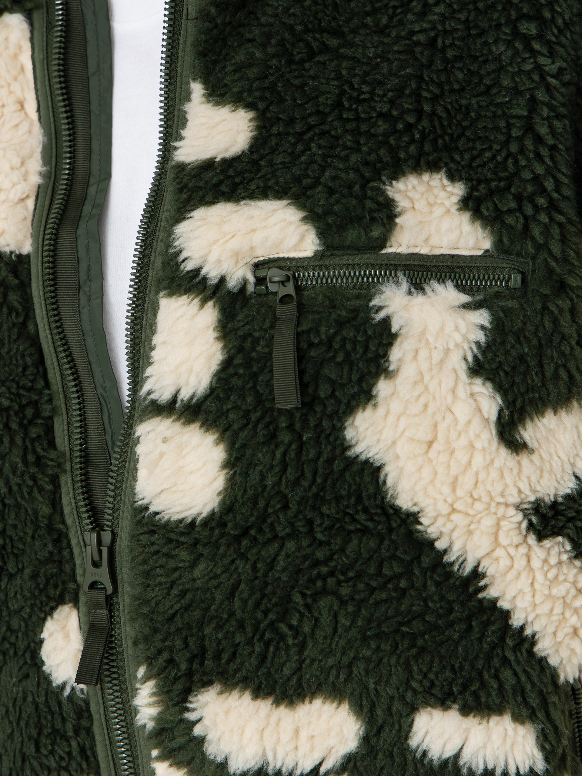 Чоловічий Флісовий светр OBEY Obey Shaggy Sherpa (kombu green multi)