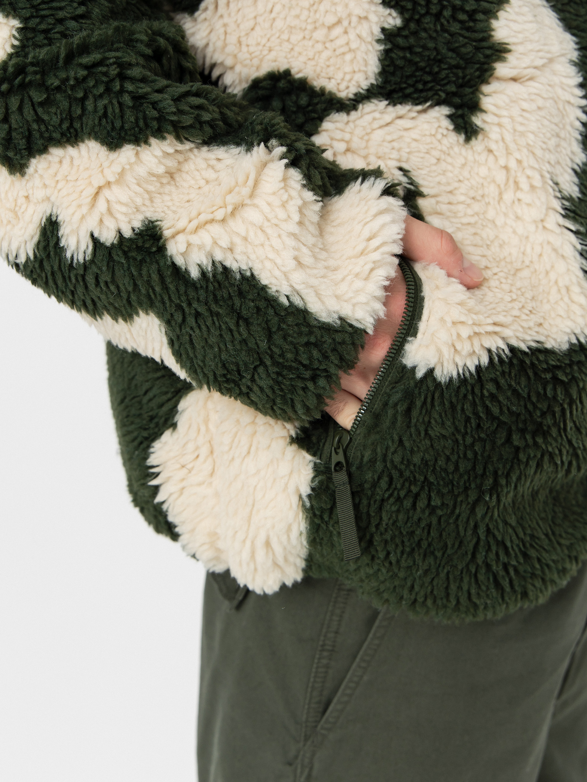 Чоловічий Флісовий светр OBEY Obey Shaggy Sherpa (kombu green multi)