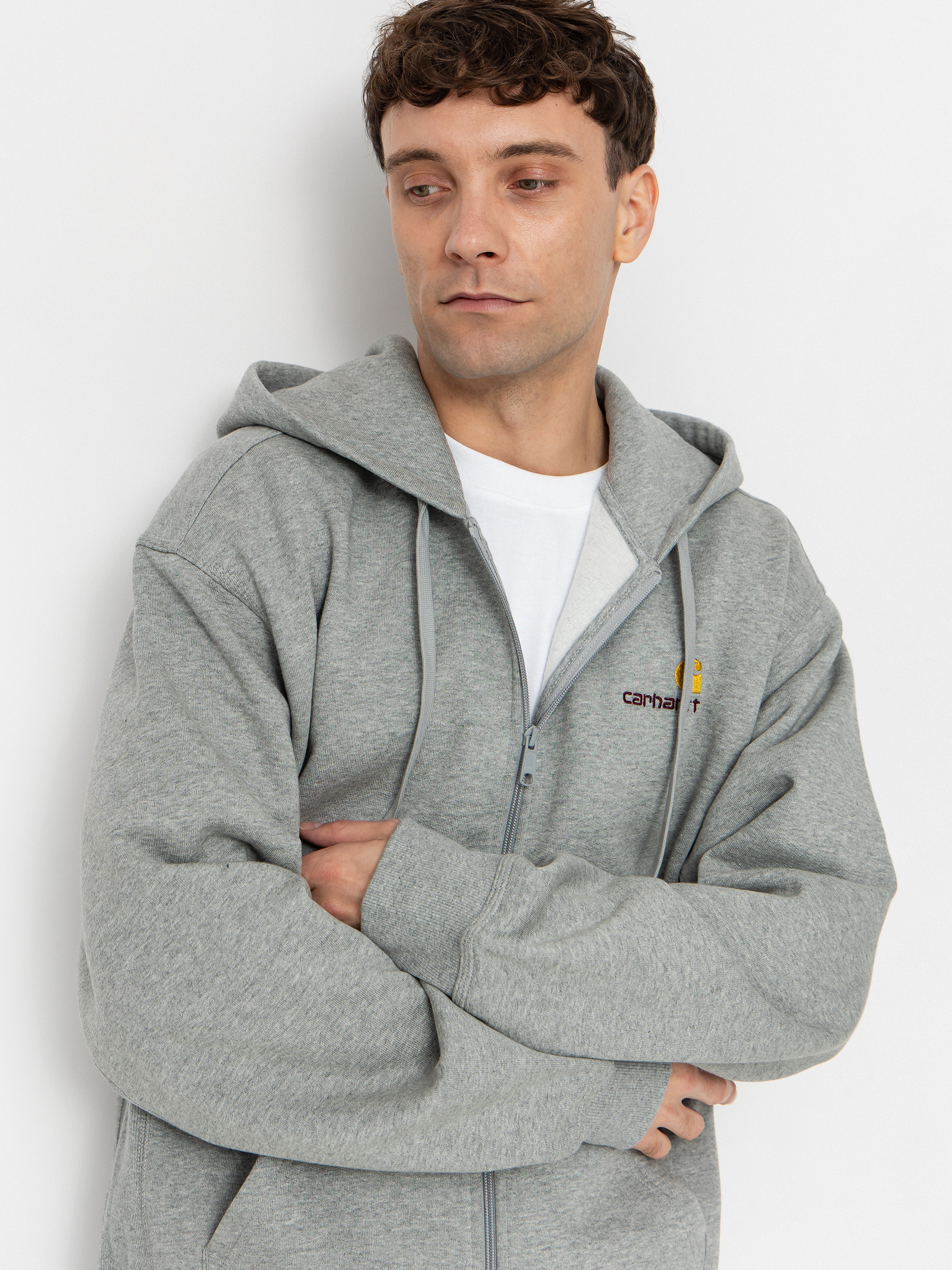 Худі Carhartt WIP American Script ZHD (grey heather)