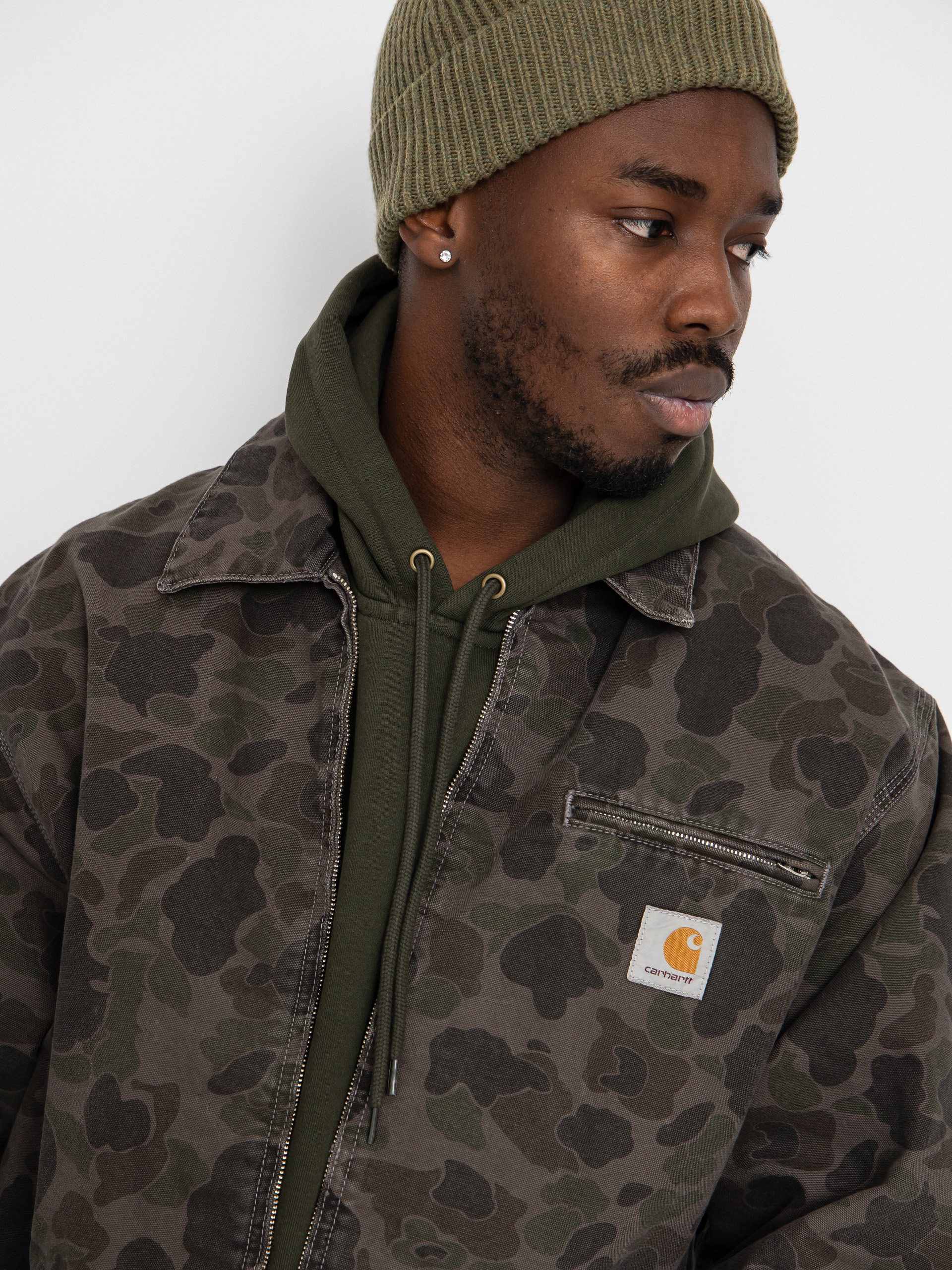 Куртка Carhartt WIP Duck Detroit (camo duck/green/porphyry/garment dyed)