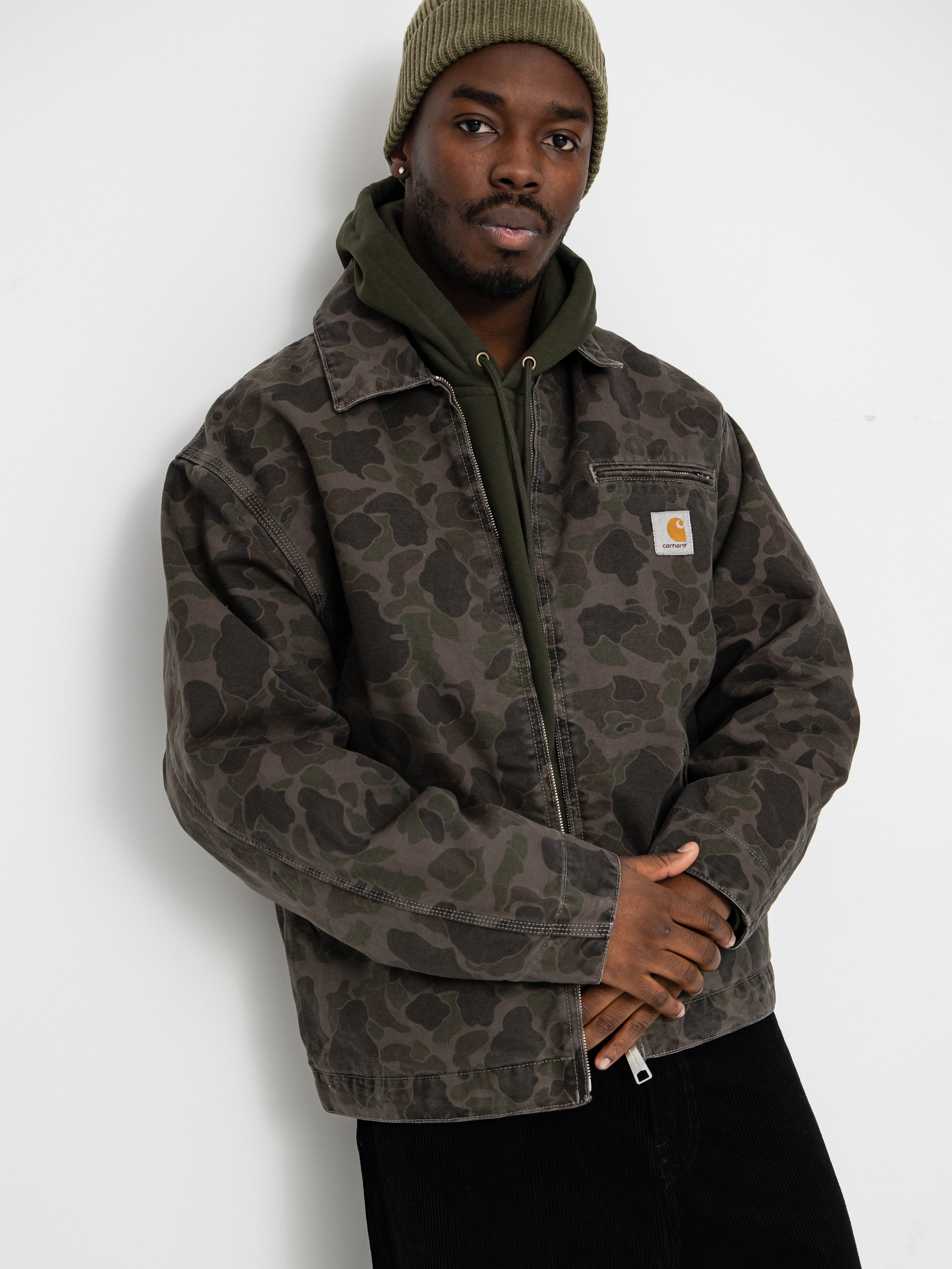 Куртка Carhartt WIP Duck Detroit (camo duck/green/porphyry/garment dyed)