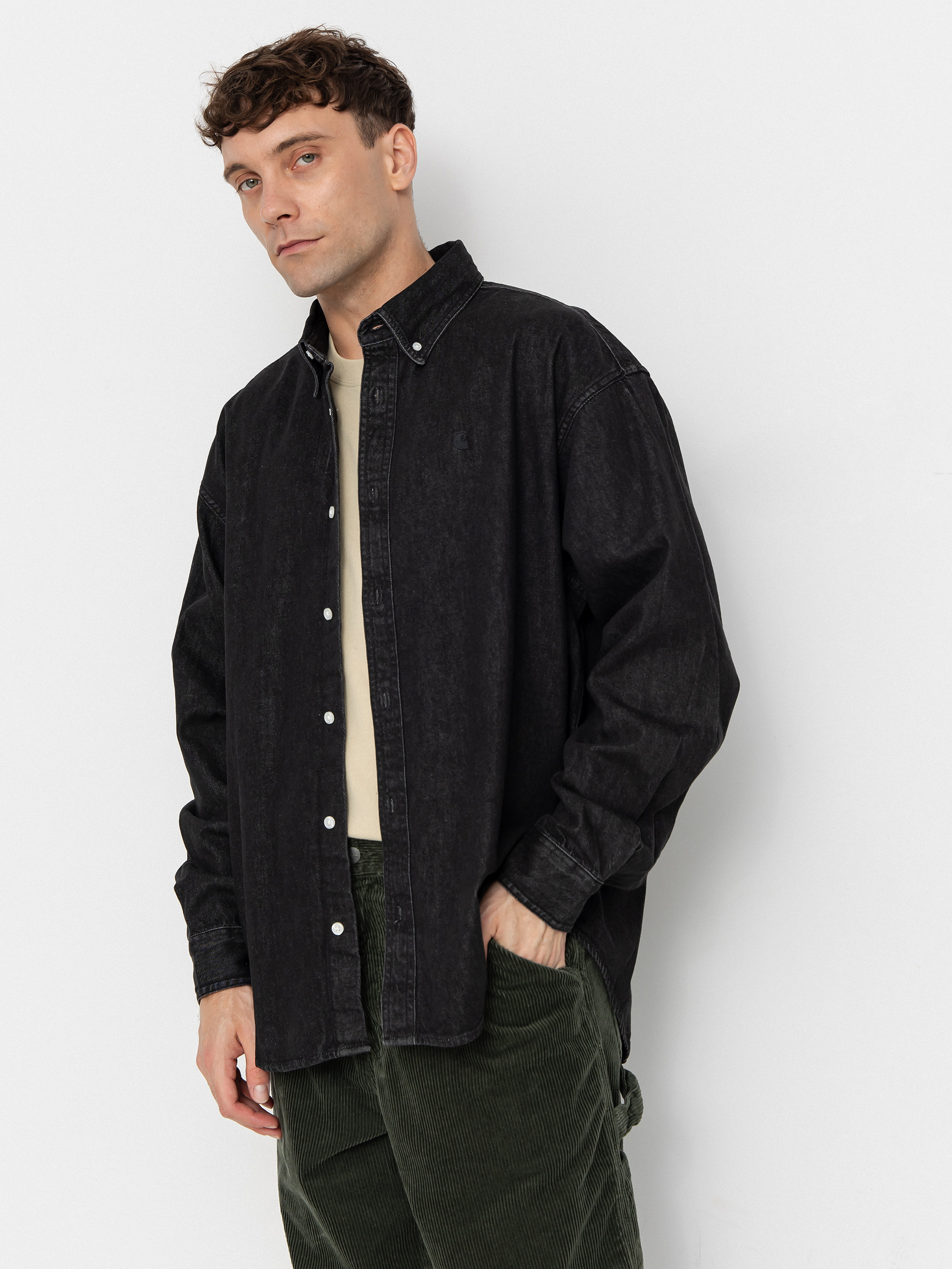 Сорочка Carhartt WIP Lucas (black/stone washed)