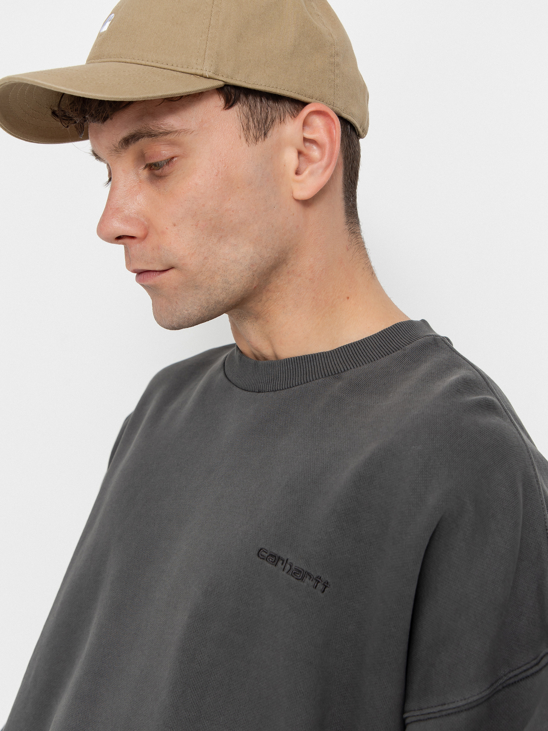 Світшот Carhartt WIP Benton (graphite/garment dyed)