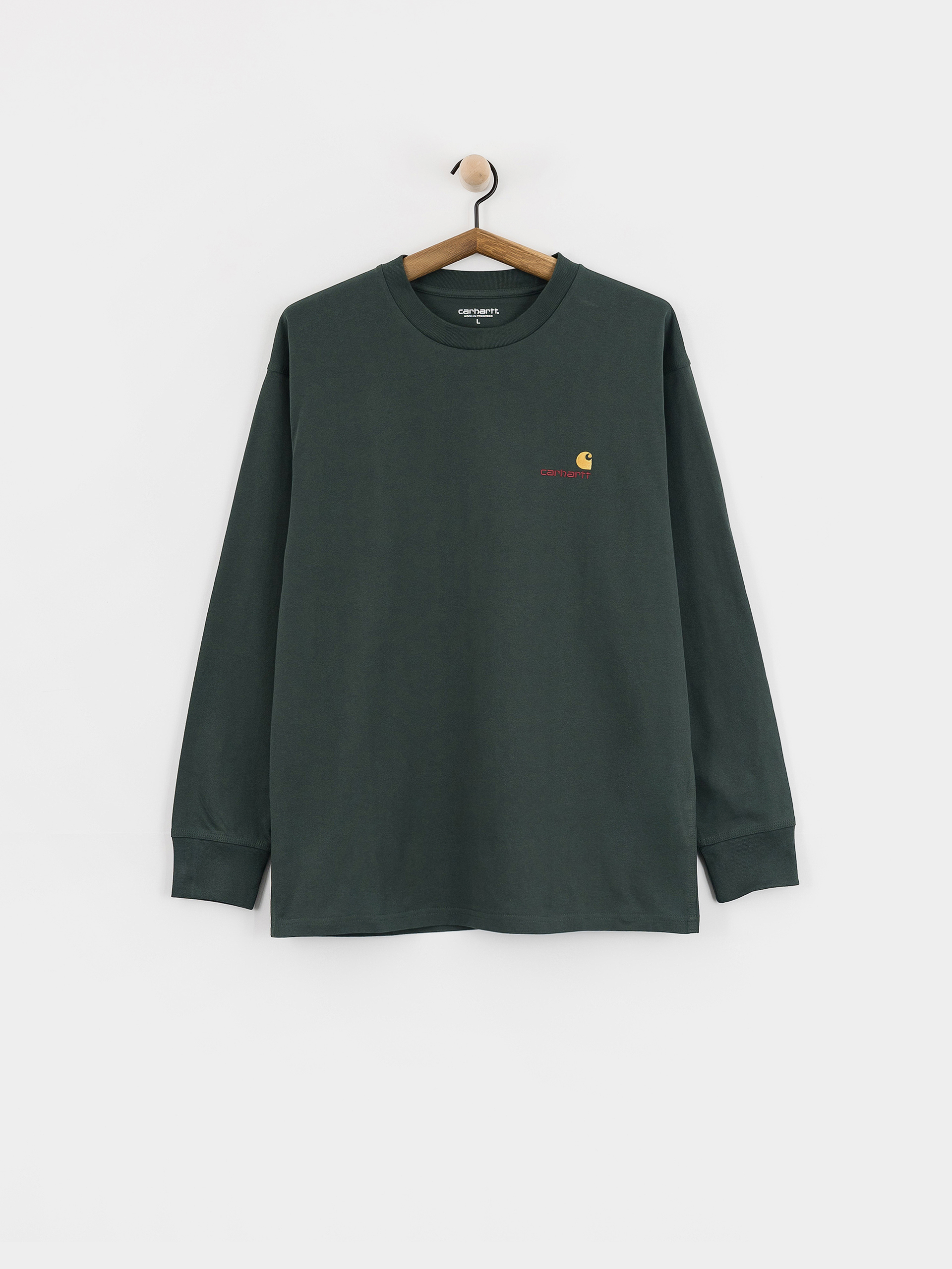 Лонгслів Carhartt WIP American Script (kale green)