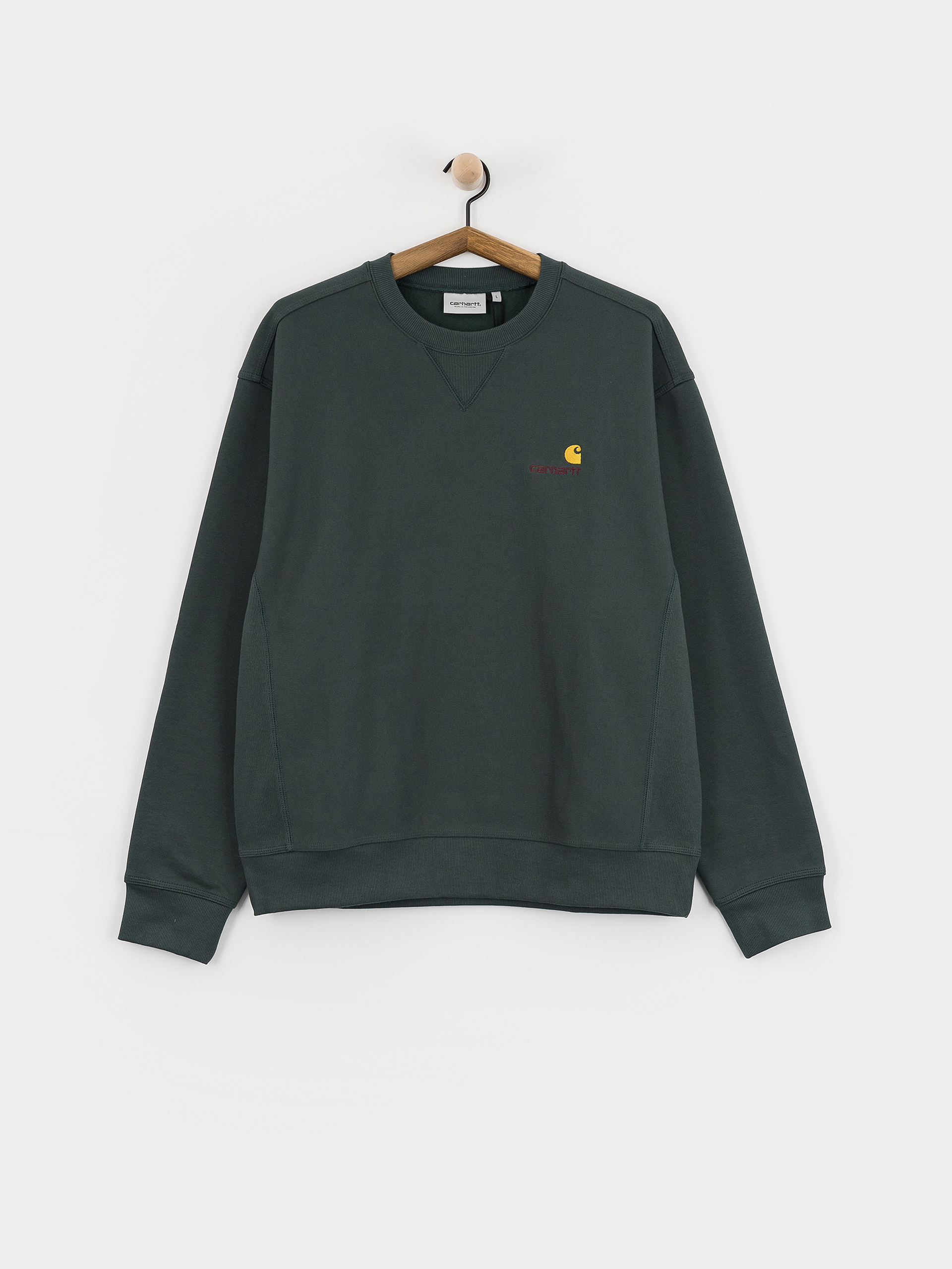 Світшот Carhartt WIP American Script (kale green)