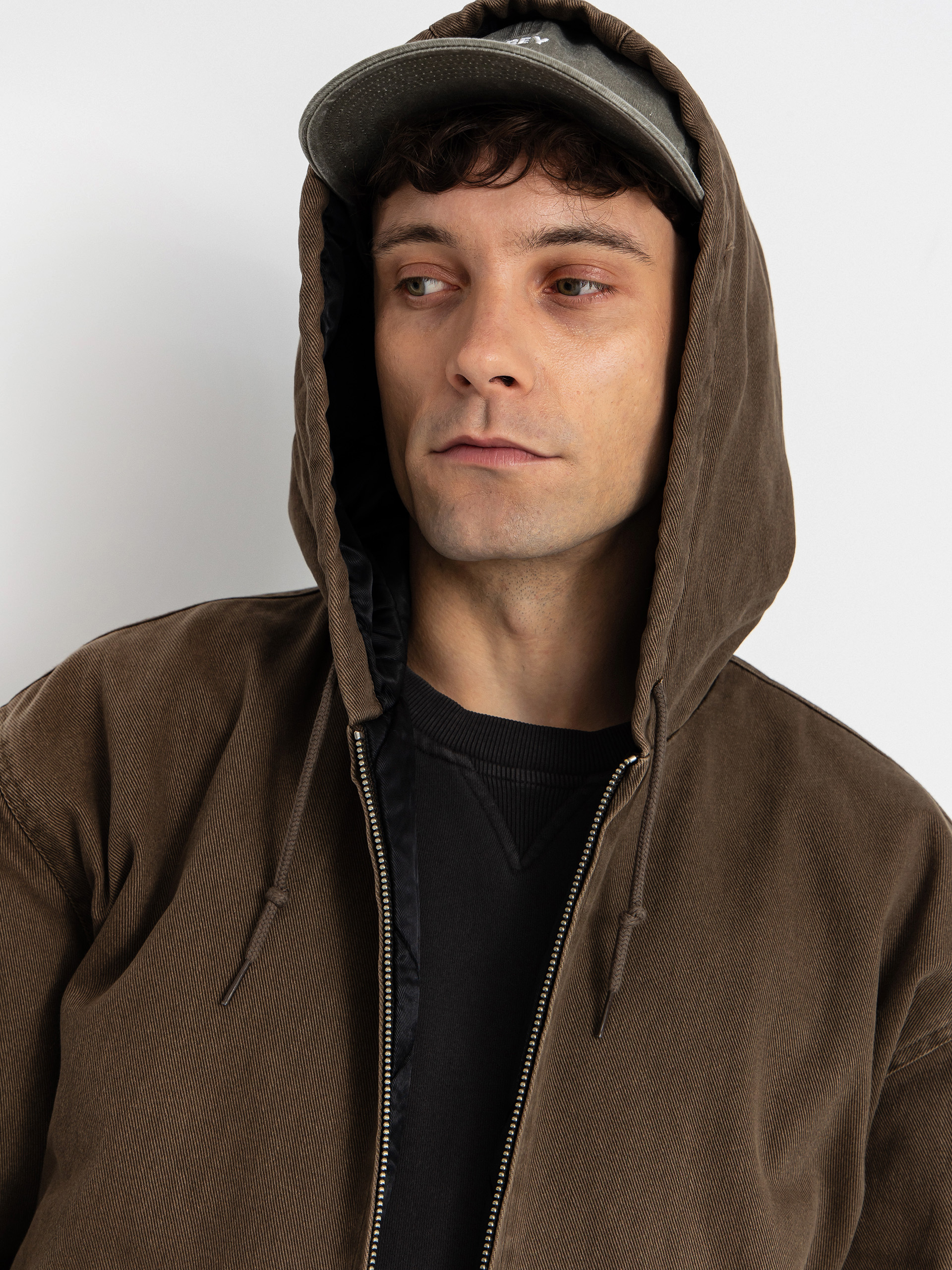 Куртка OBEY z kapturem Obey Randy ZHD (wren faded wash)