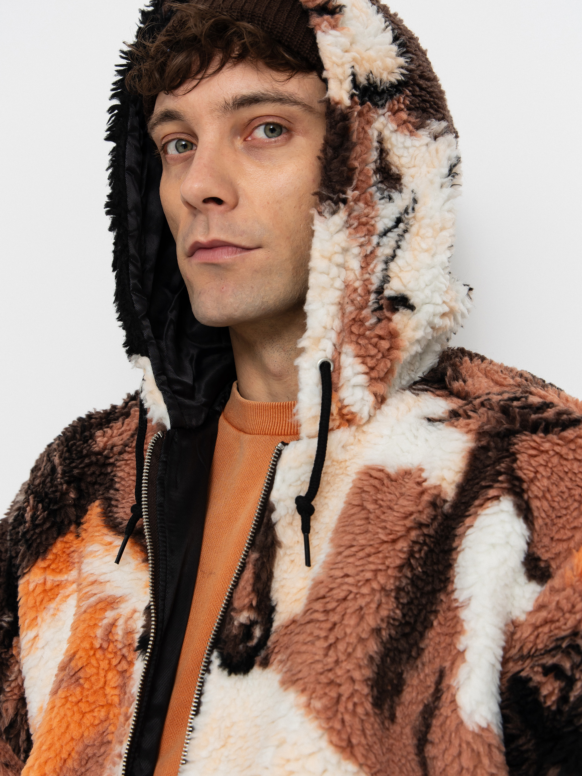 Чоловічий Флісовий светр OBEY Obey Horses Sherpa (brown multi)