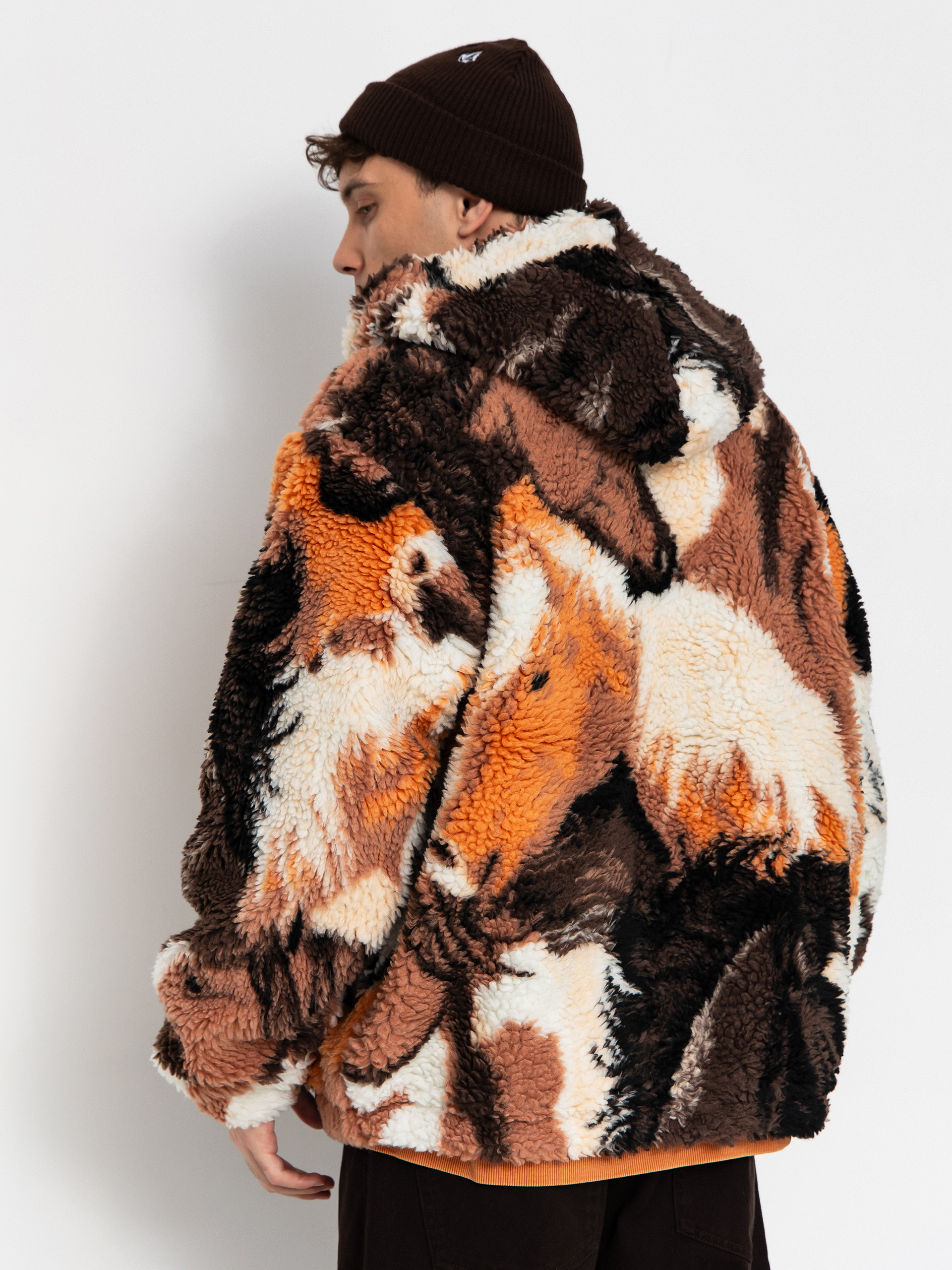 Чоловічий Флісовий светр OBEY Obey Horses Sherpa (brown multi)