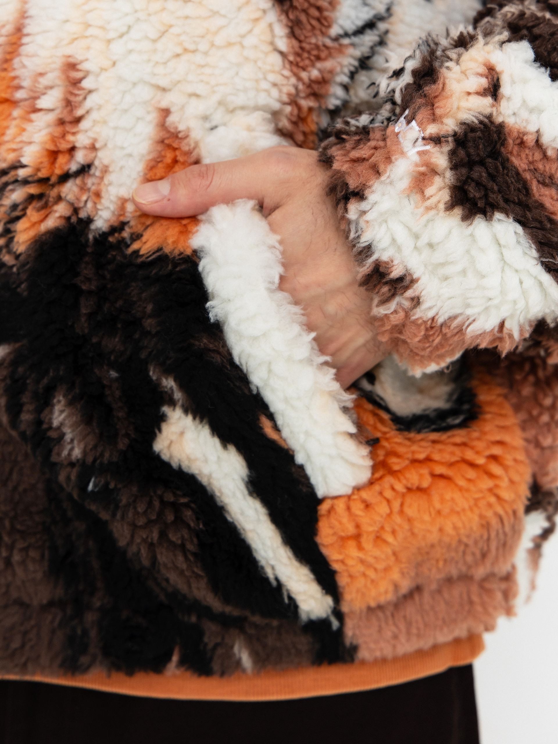 Чоловічий Флісовий светр OBEY Obey Horses Sherpa (brown multi)