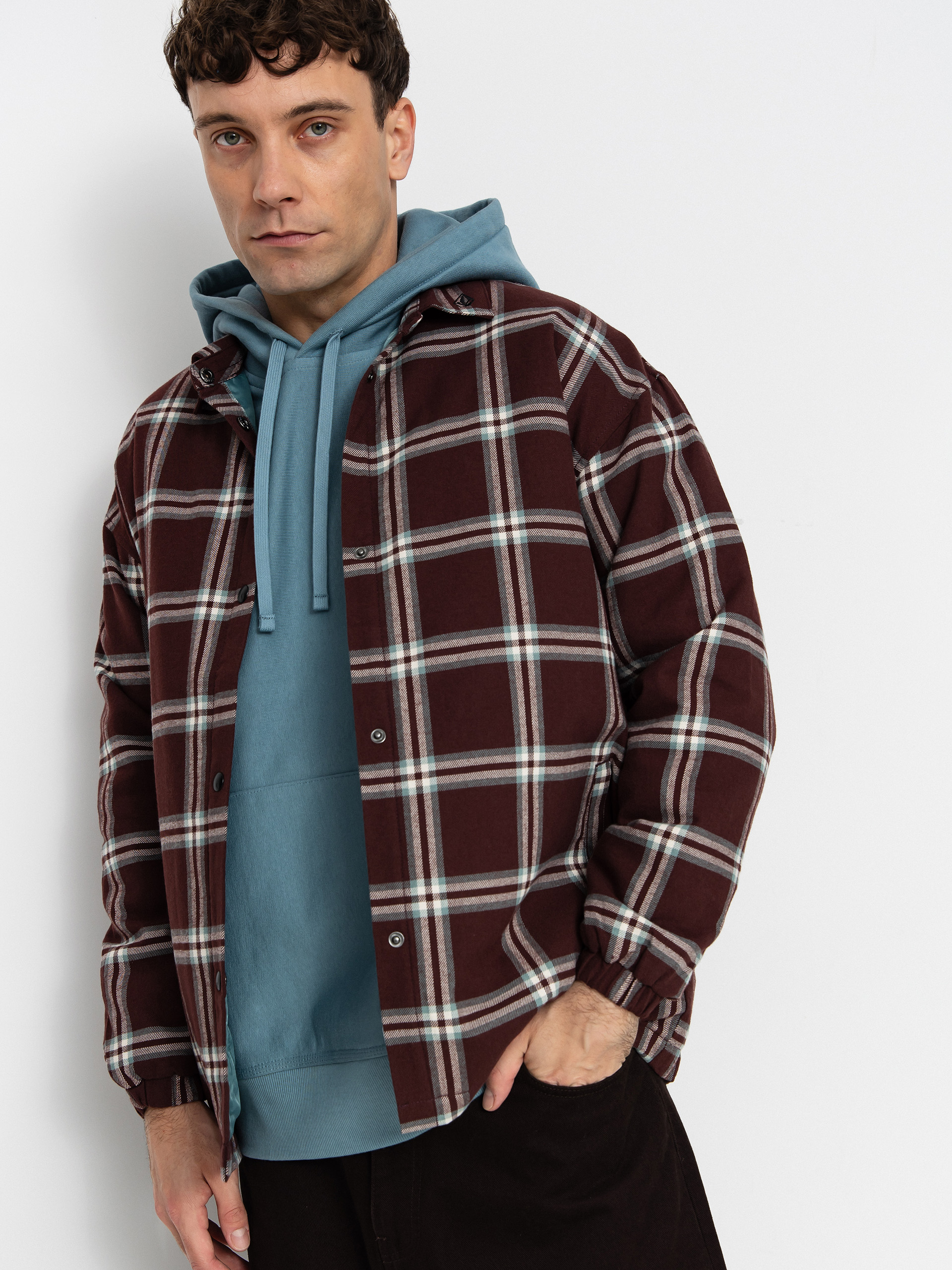 Сноубордична куртка Volcom Ins Riding Flannel Wmn (oxblood)