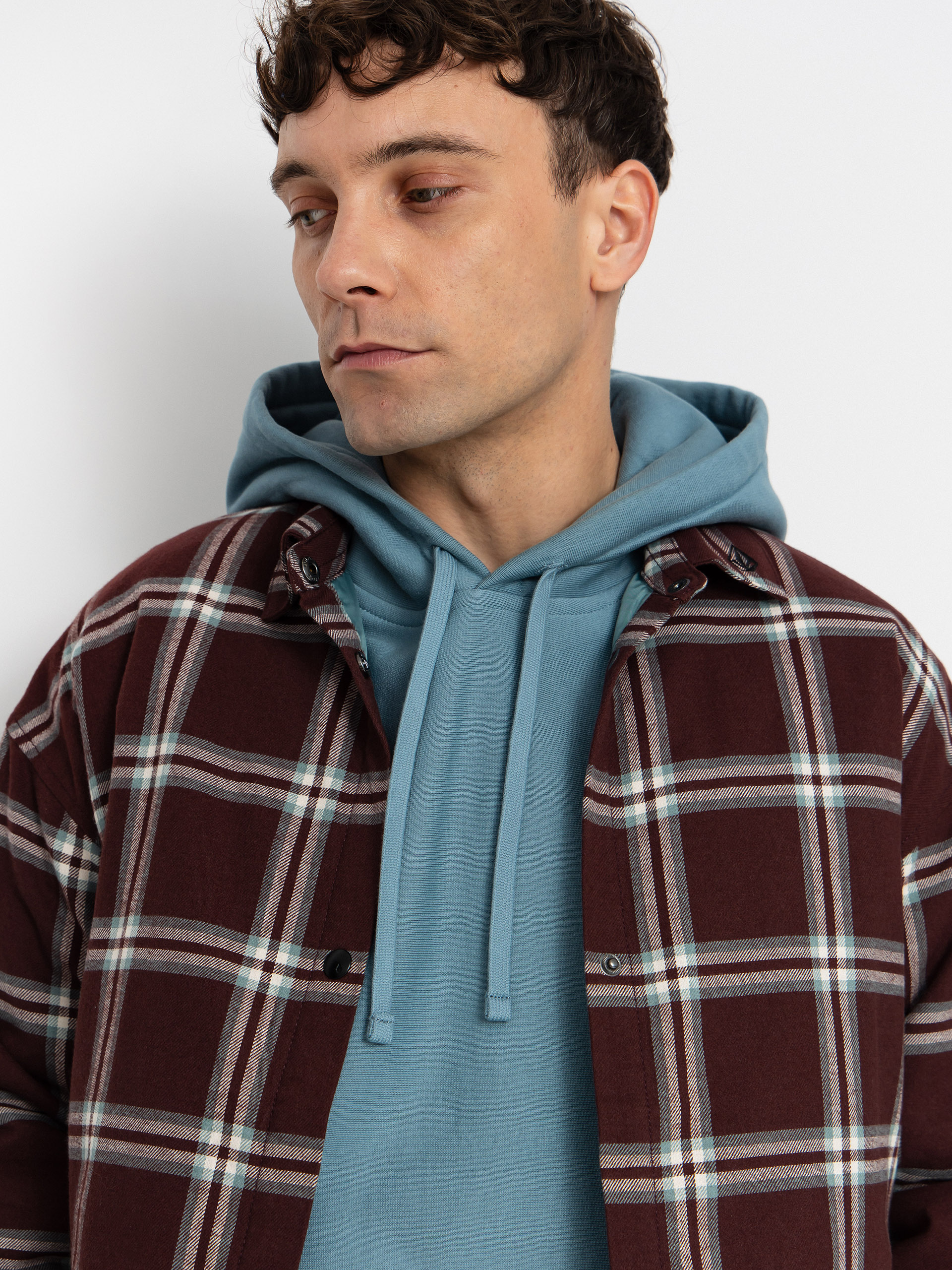 Жіноча Сноубордична куртка Volcom Ins Riding Flannel (oxblood)