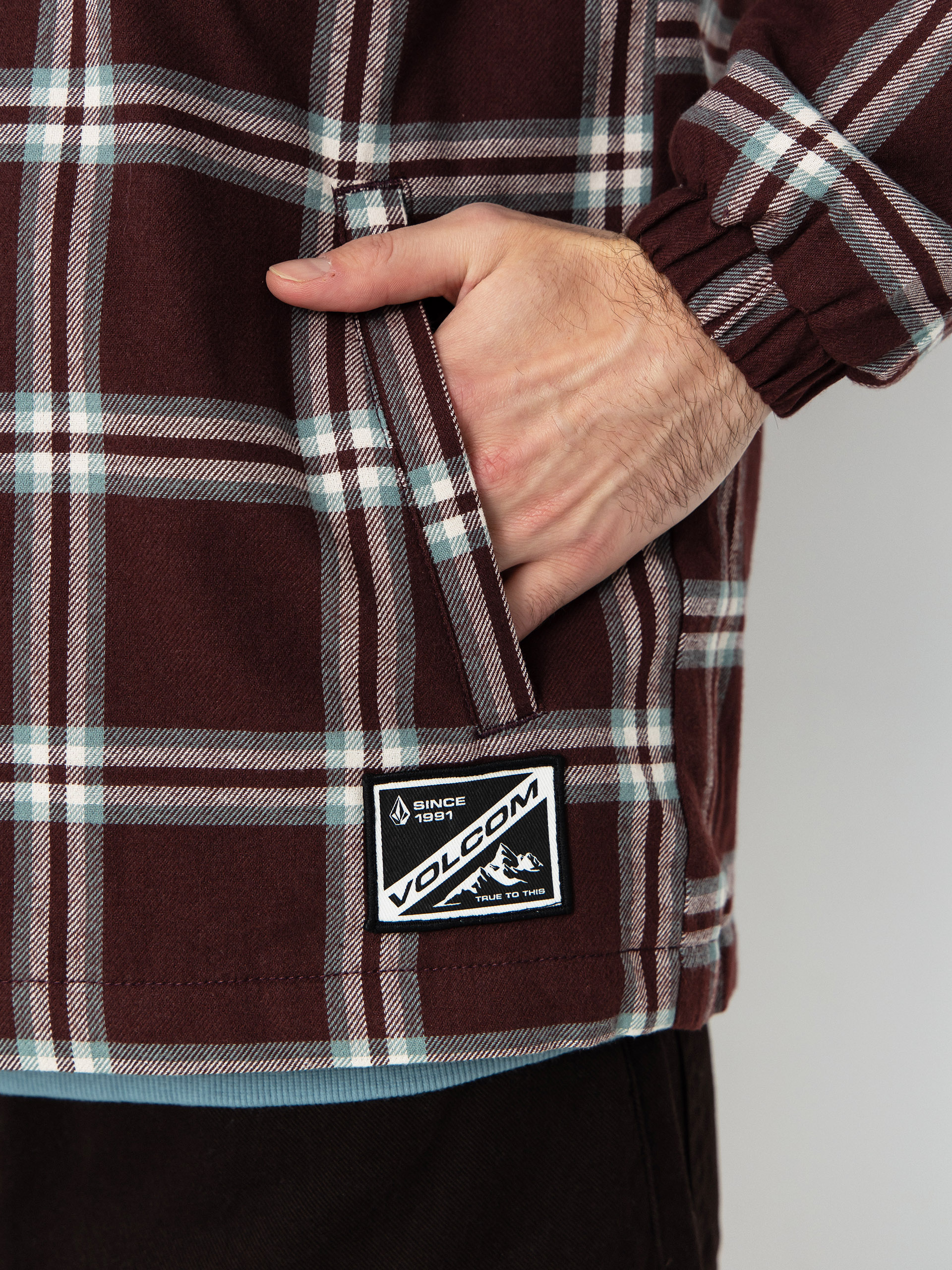 Жіноча Сноубордична куртка Volcom Ins Riding Flannel (oxblood)