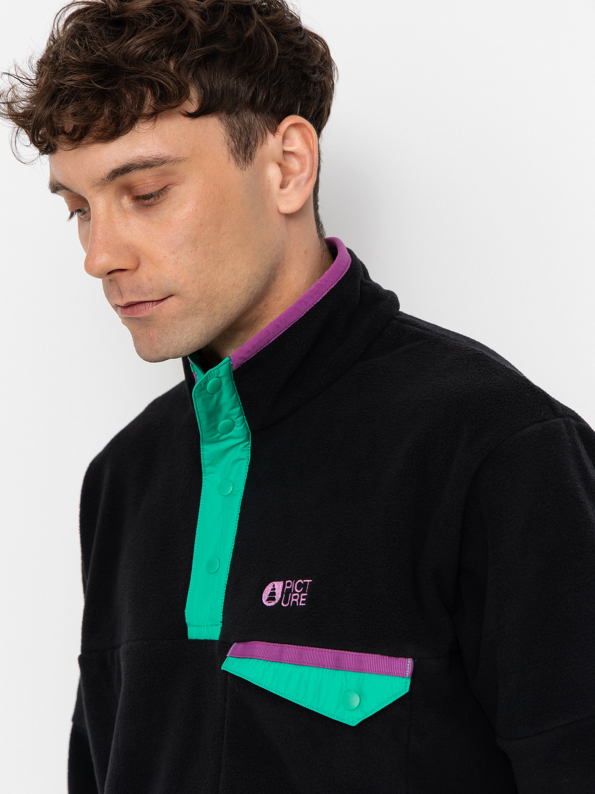 Чоловічий Флісовий светр Picture Arcca 1/4 Zip (black)