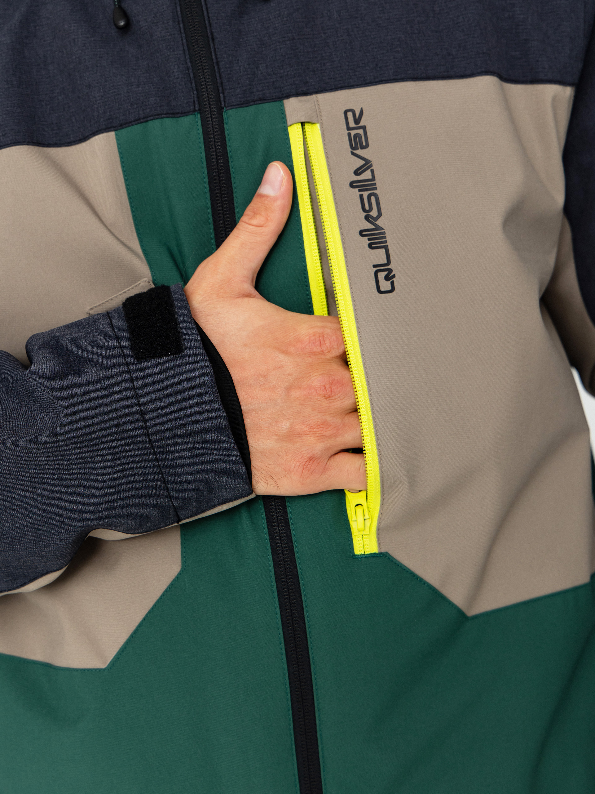 Чоловіча Сноубордична куртка Quiksilver Dawson (trekking green)