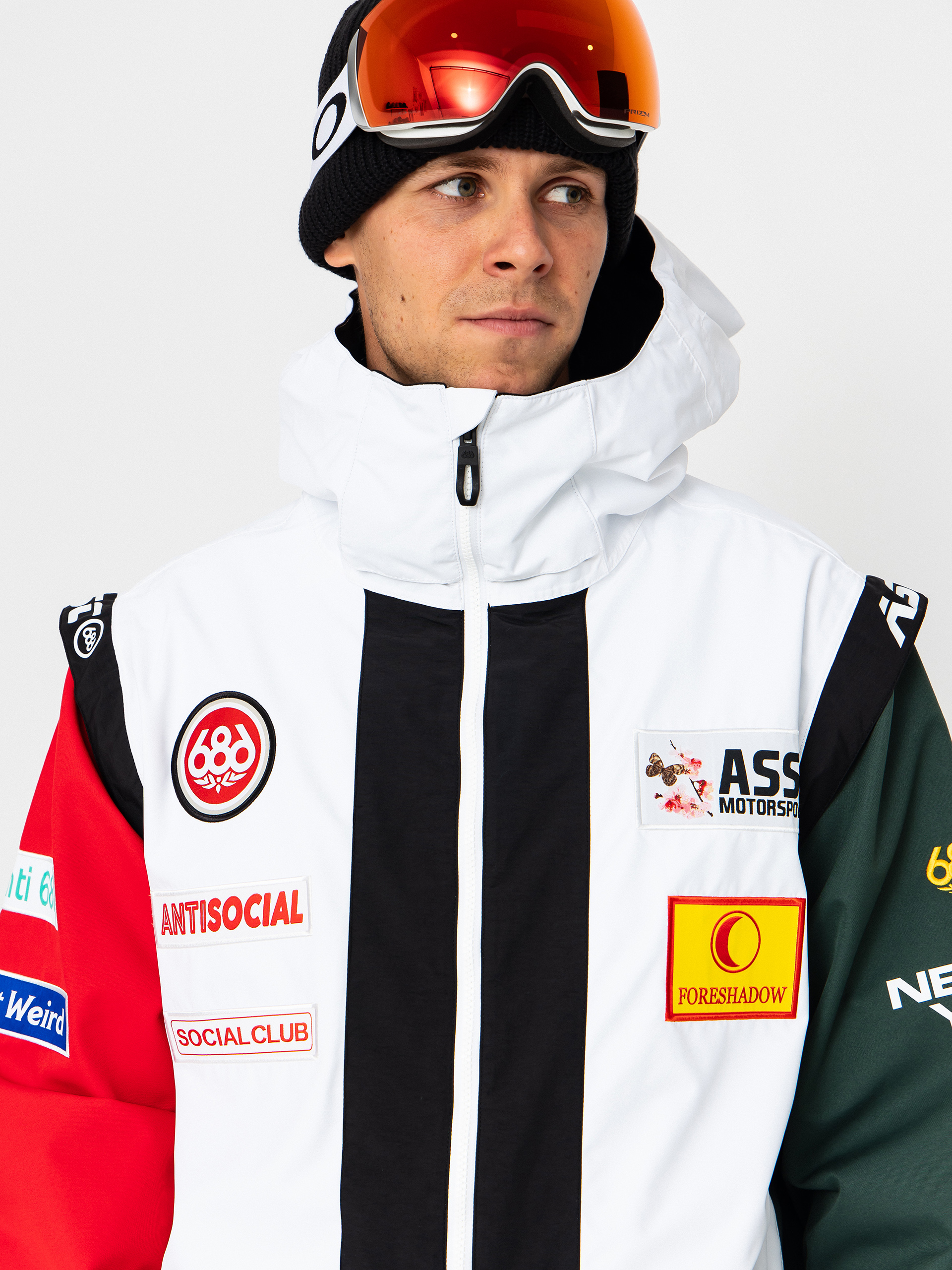 Чоловіча Сноубордична куртка 686 X ASSC F1 Anorak (assc white colorblock)