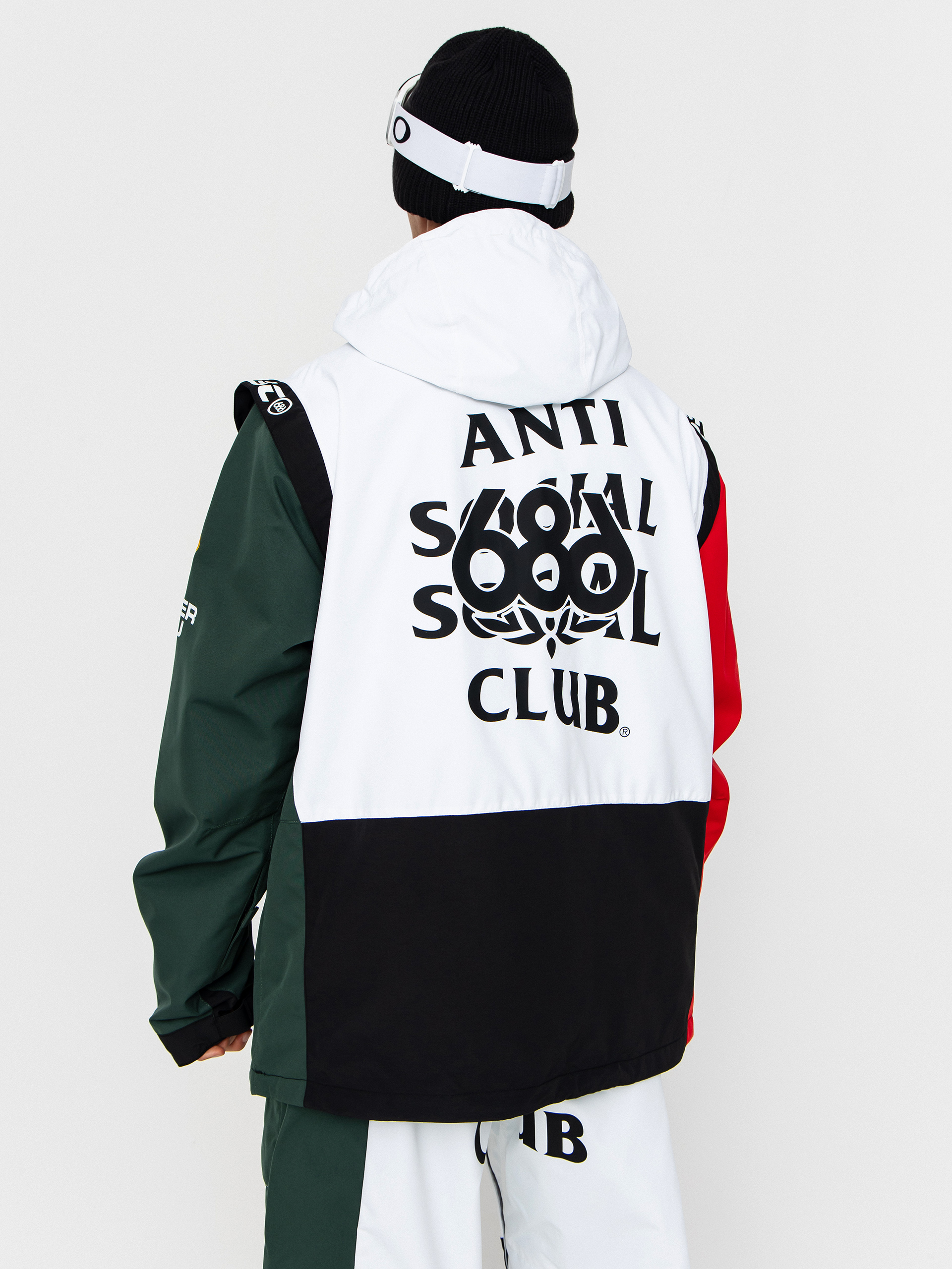 Чоловіча Сноубордична куртка 686 X ASSC F1 Anorak (assc white colorblock)