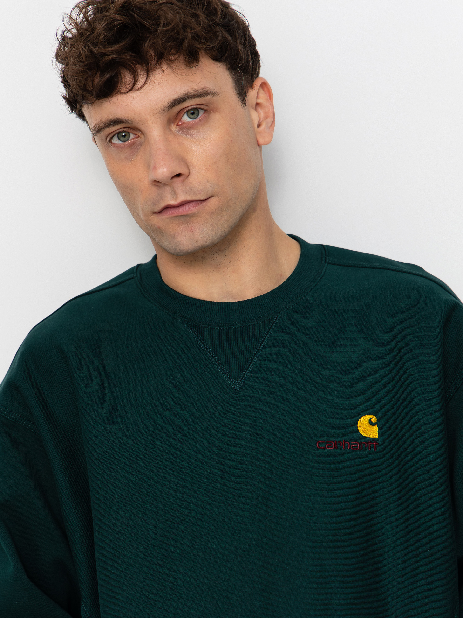 Світшот Carhartt WIP American Script (dark fir)