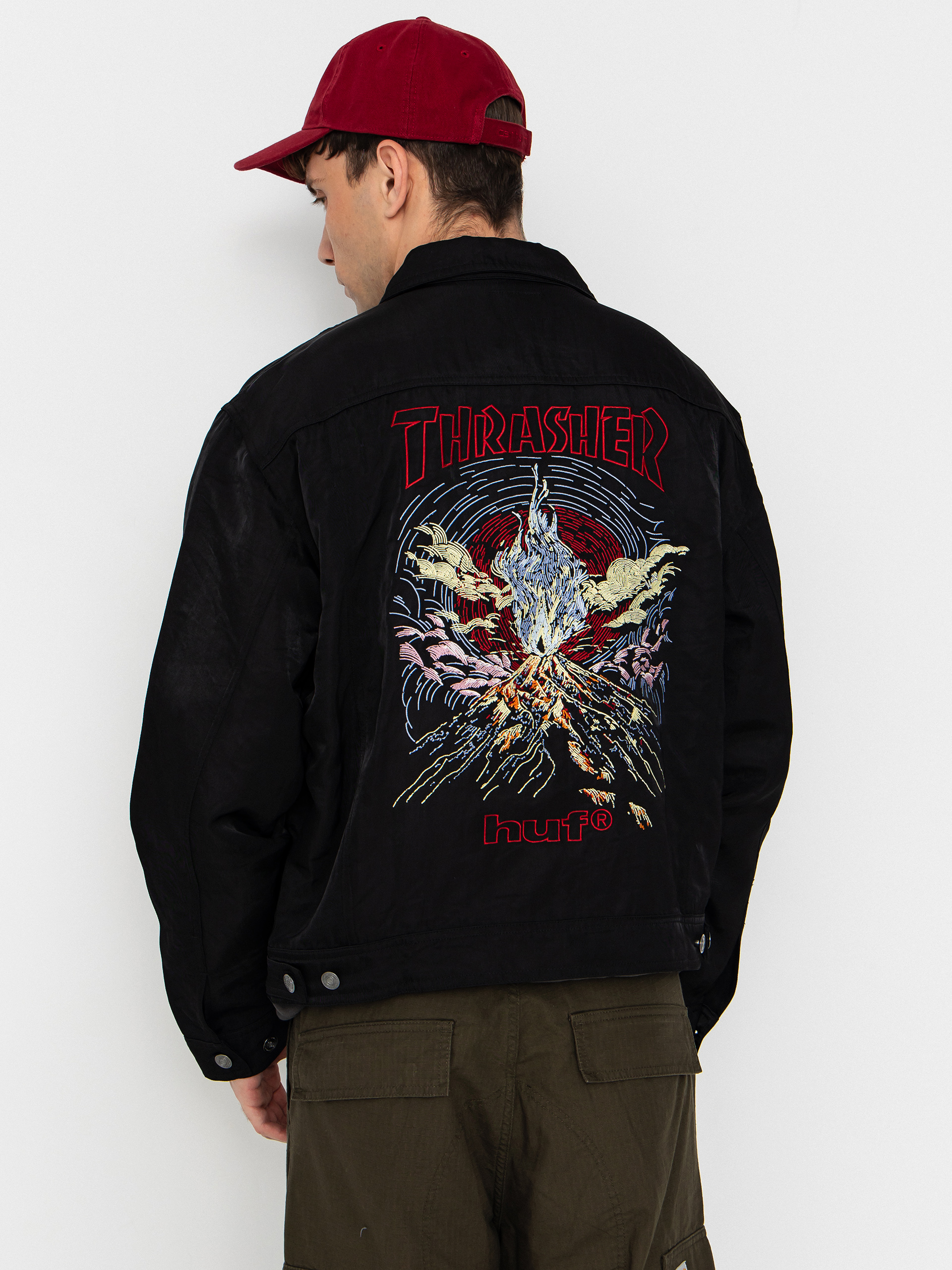 Куртка HUF X Thrasher Trucker (black)