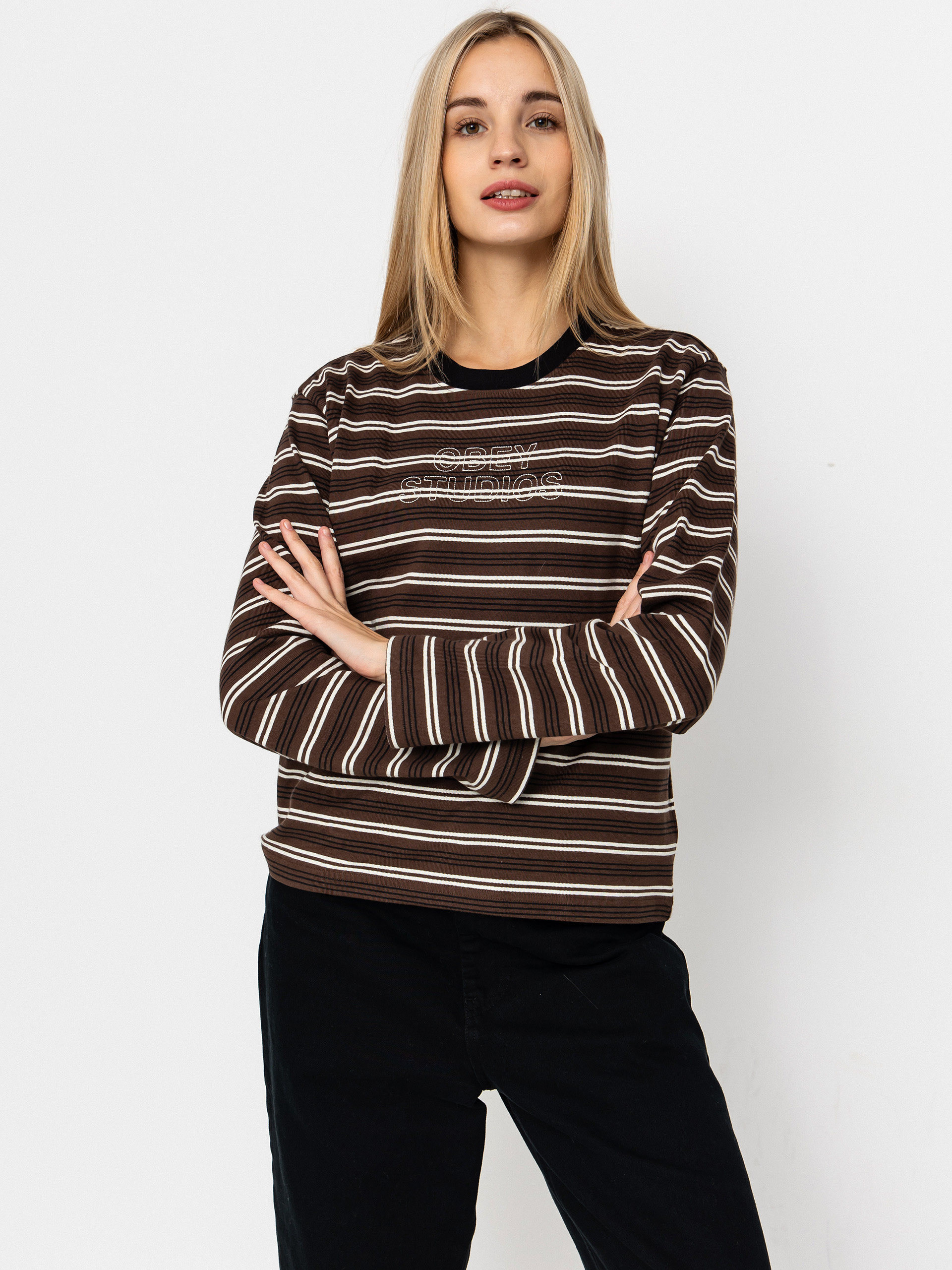 Лонгслів OBEY Louie Stripe Wmn