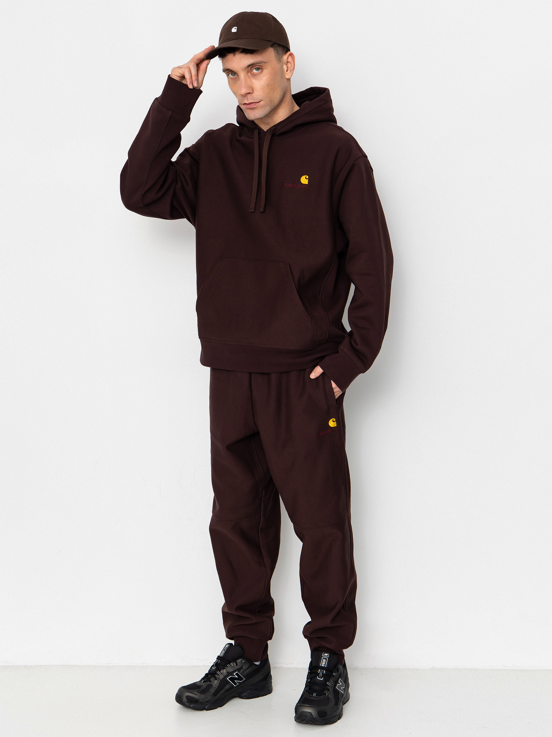 Штани Carhartt WIP American Script Jogging (palisander)