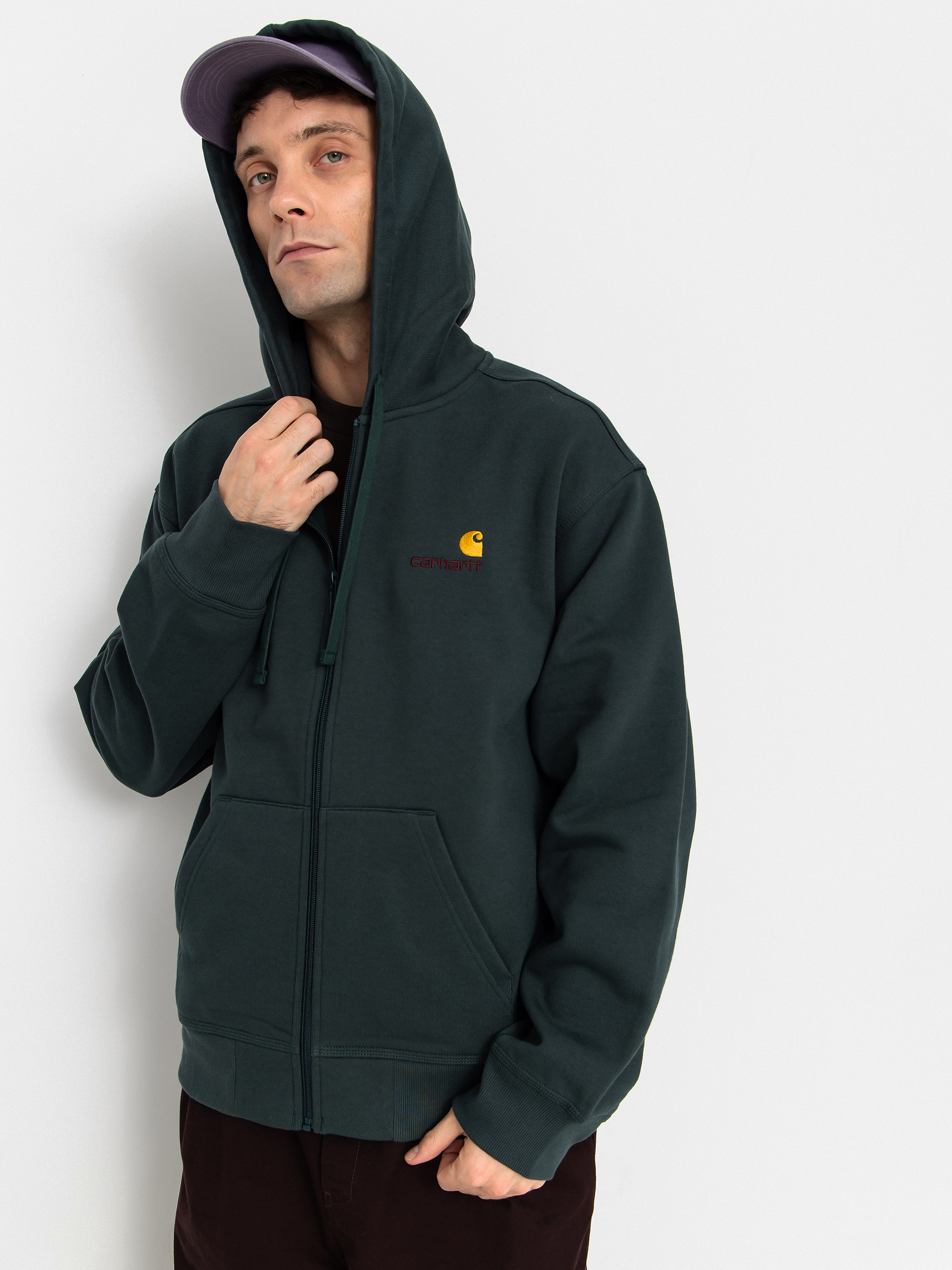 Худі Carhartt WIP American Script ZHD (kale green)