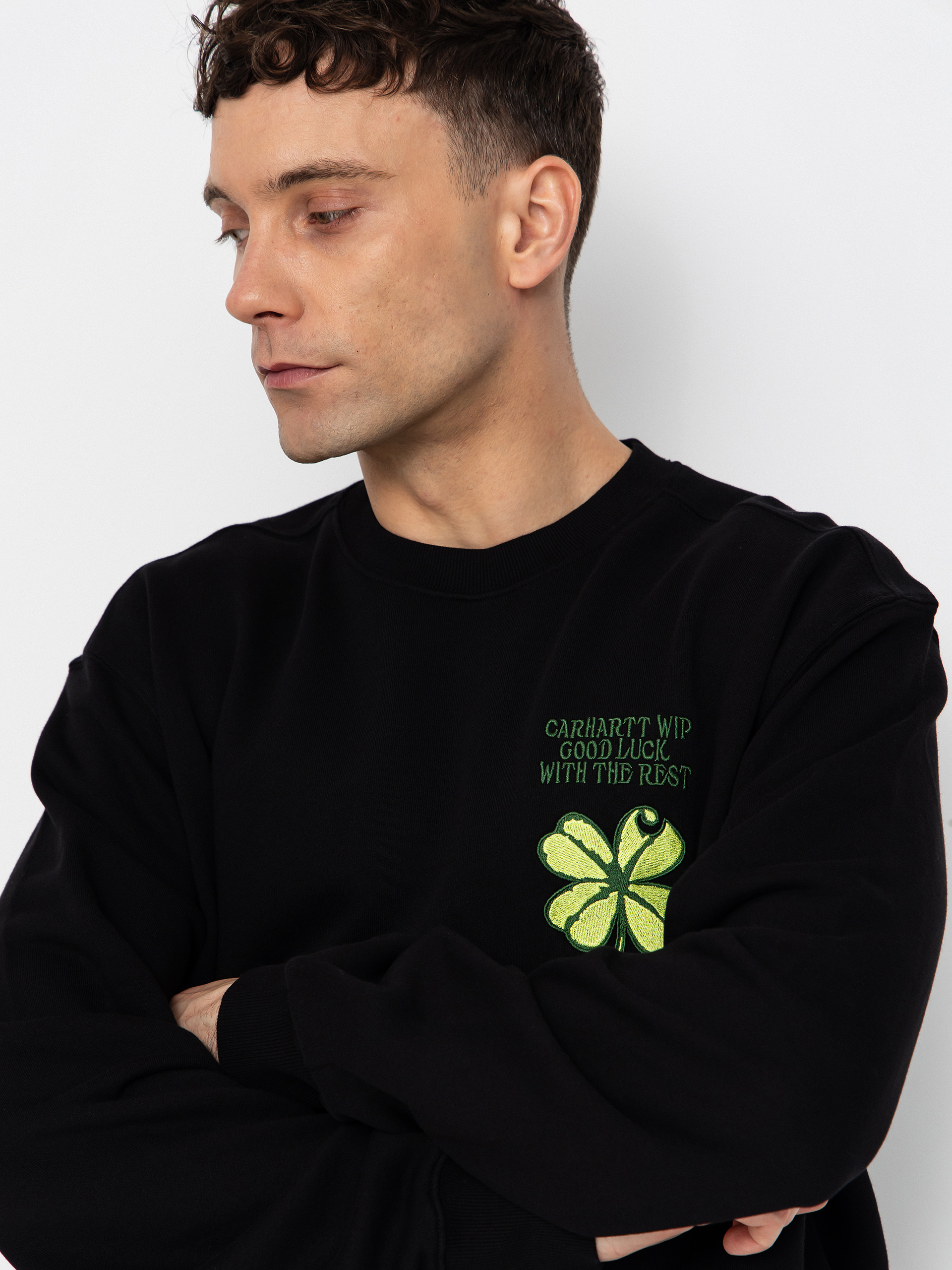 Світшот Carhartt WIP Clover (black)