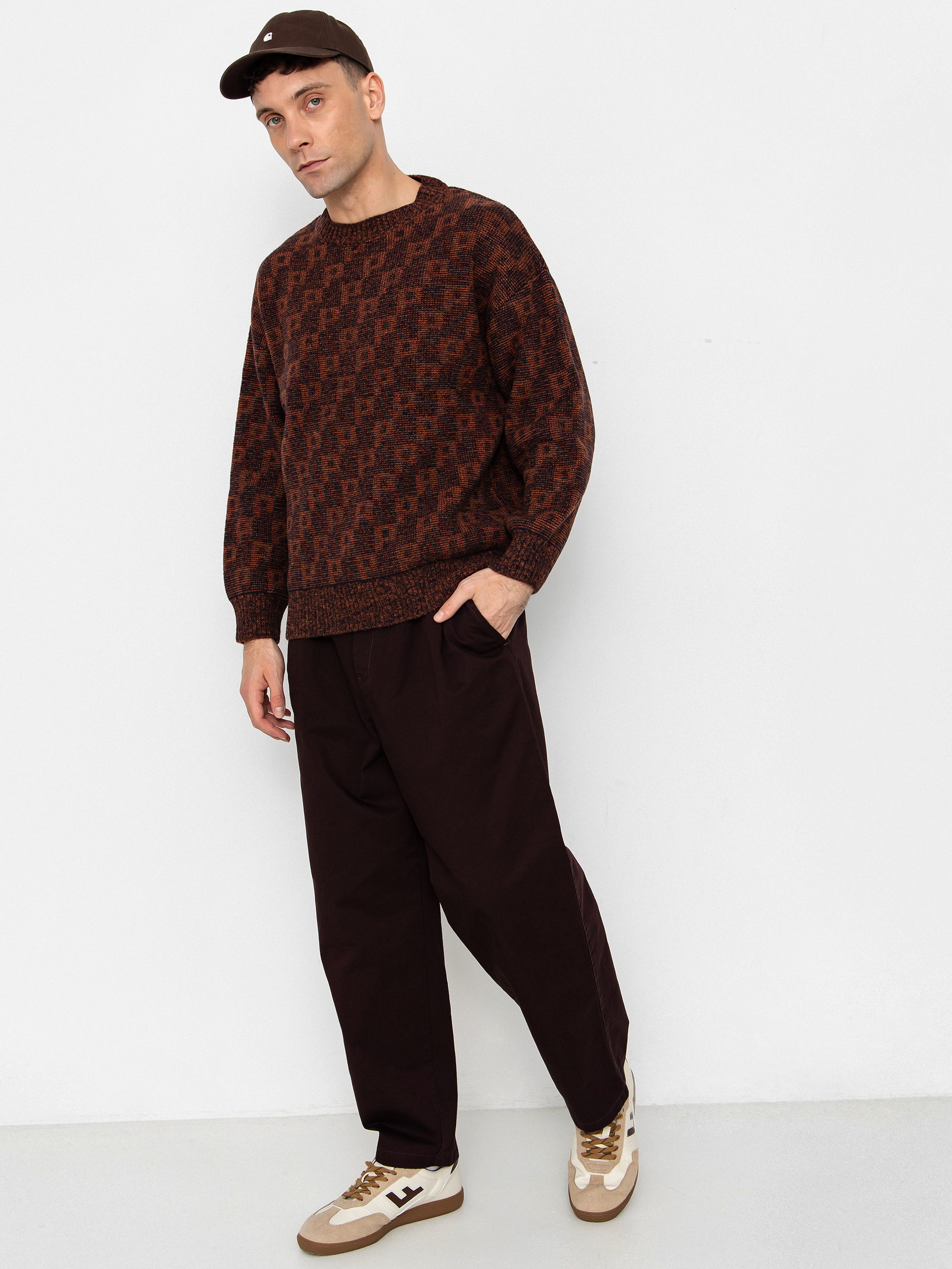 Светр Polar Skate George P Pattern (navy/orange)