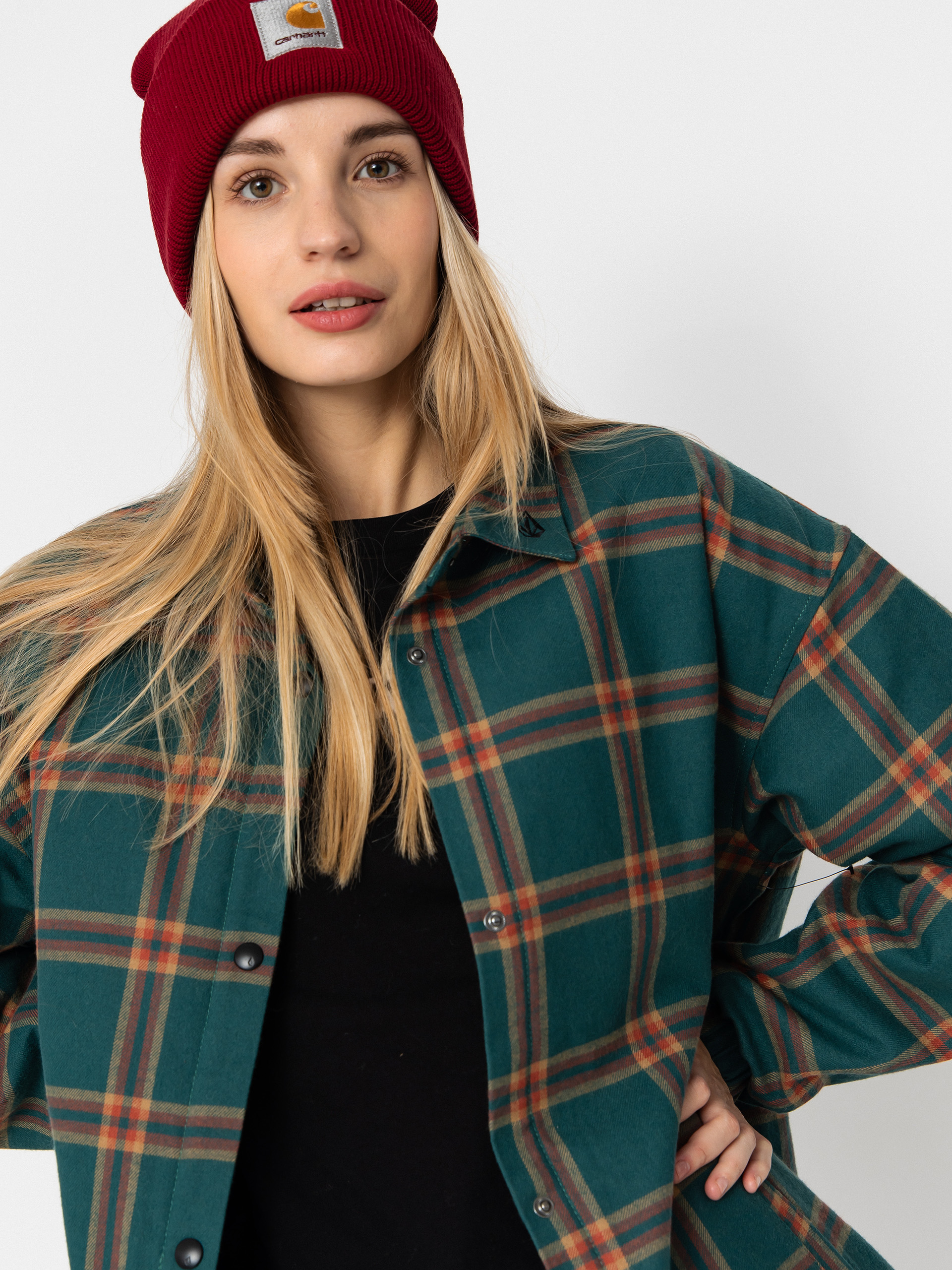 Жіноча Сноубордична куртка Volcom Ins Riding Flannel (atlantic deep)