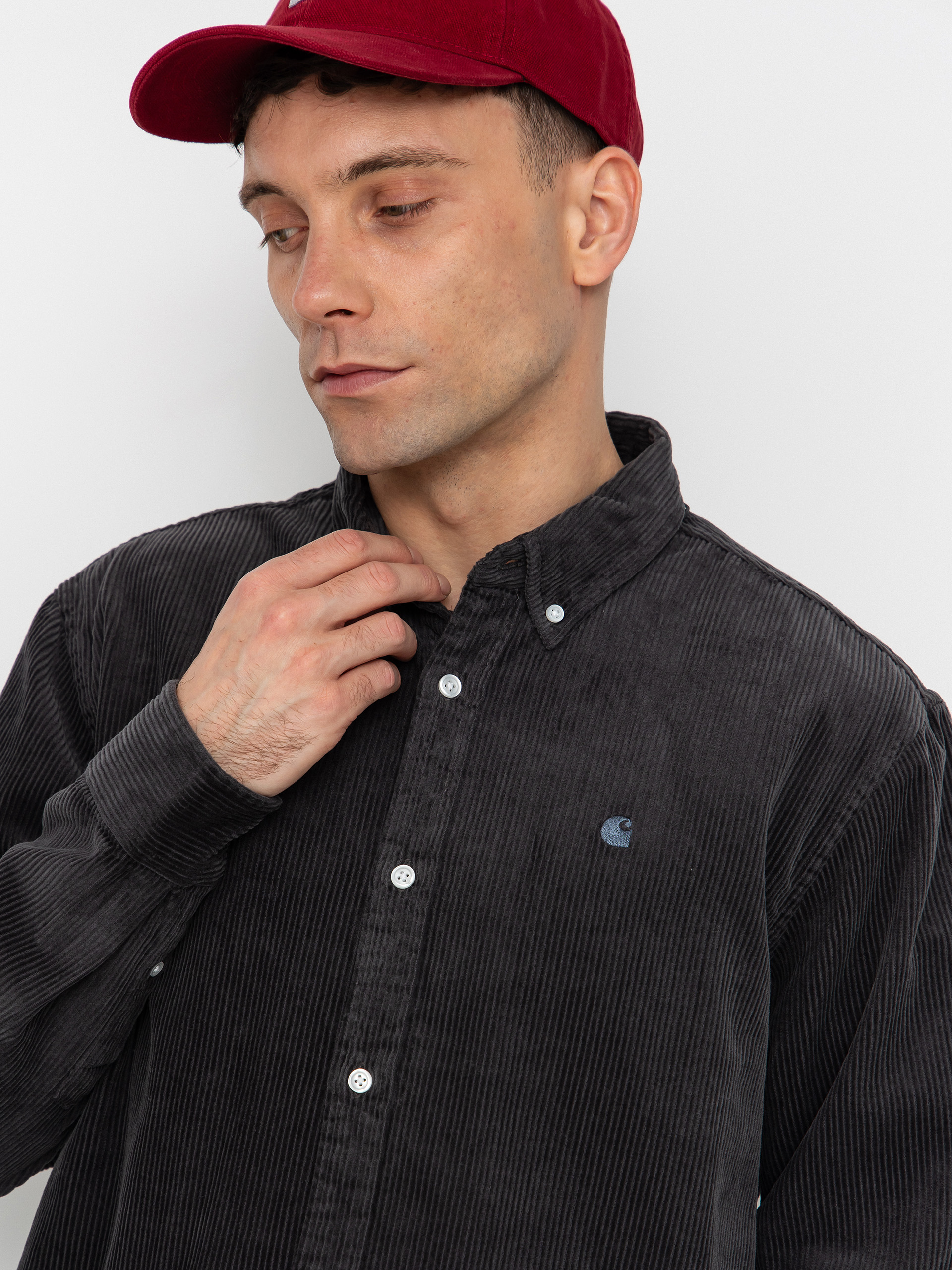 Сорочка Carhartt WIP Madison Cord (graphite/graphite)