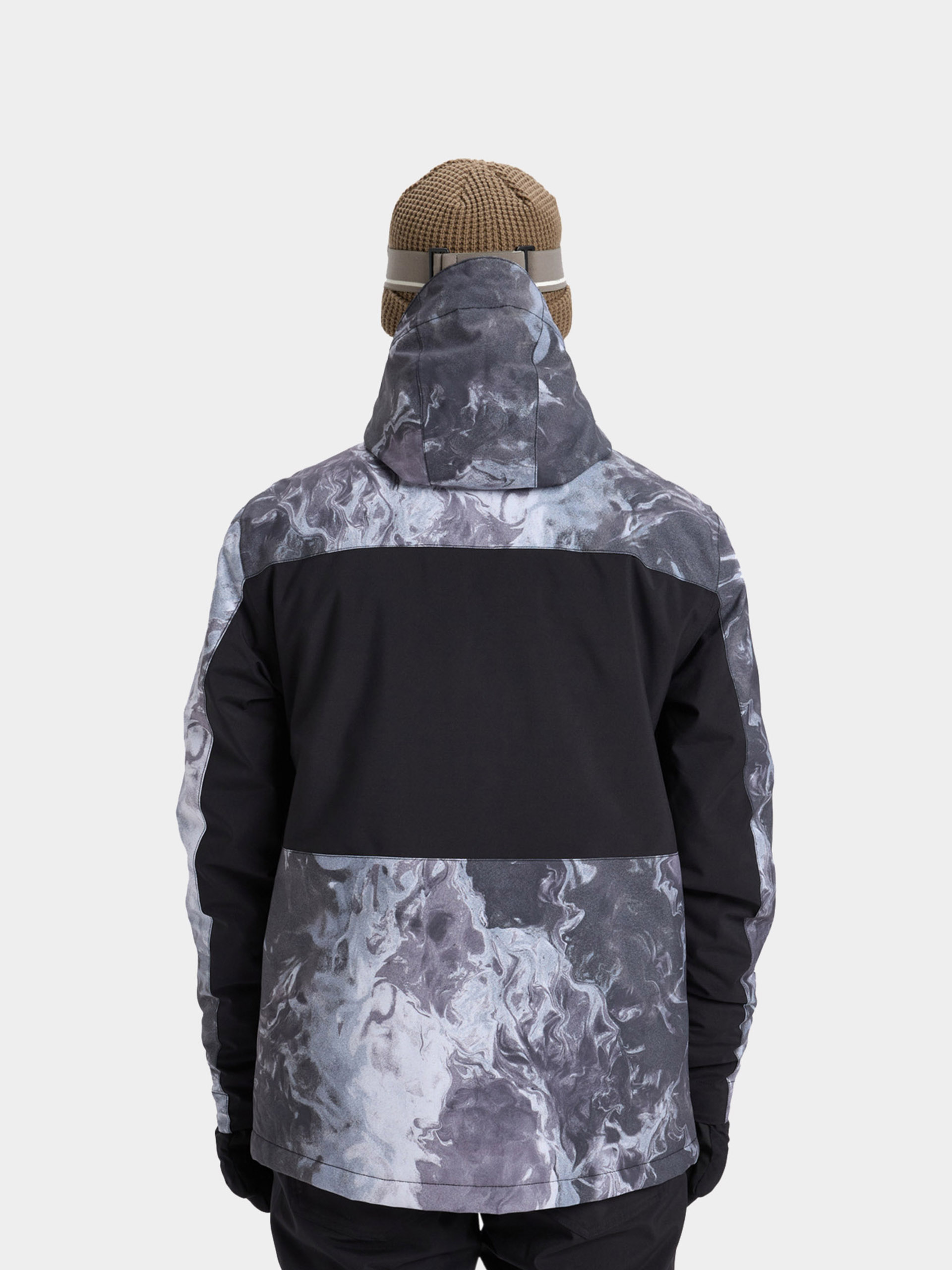 Чоловіча Сноубордична куртка Quiksilver Sycamore Printed (true black)