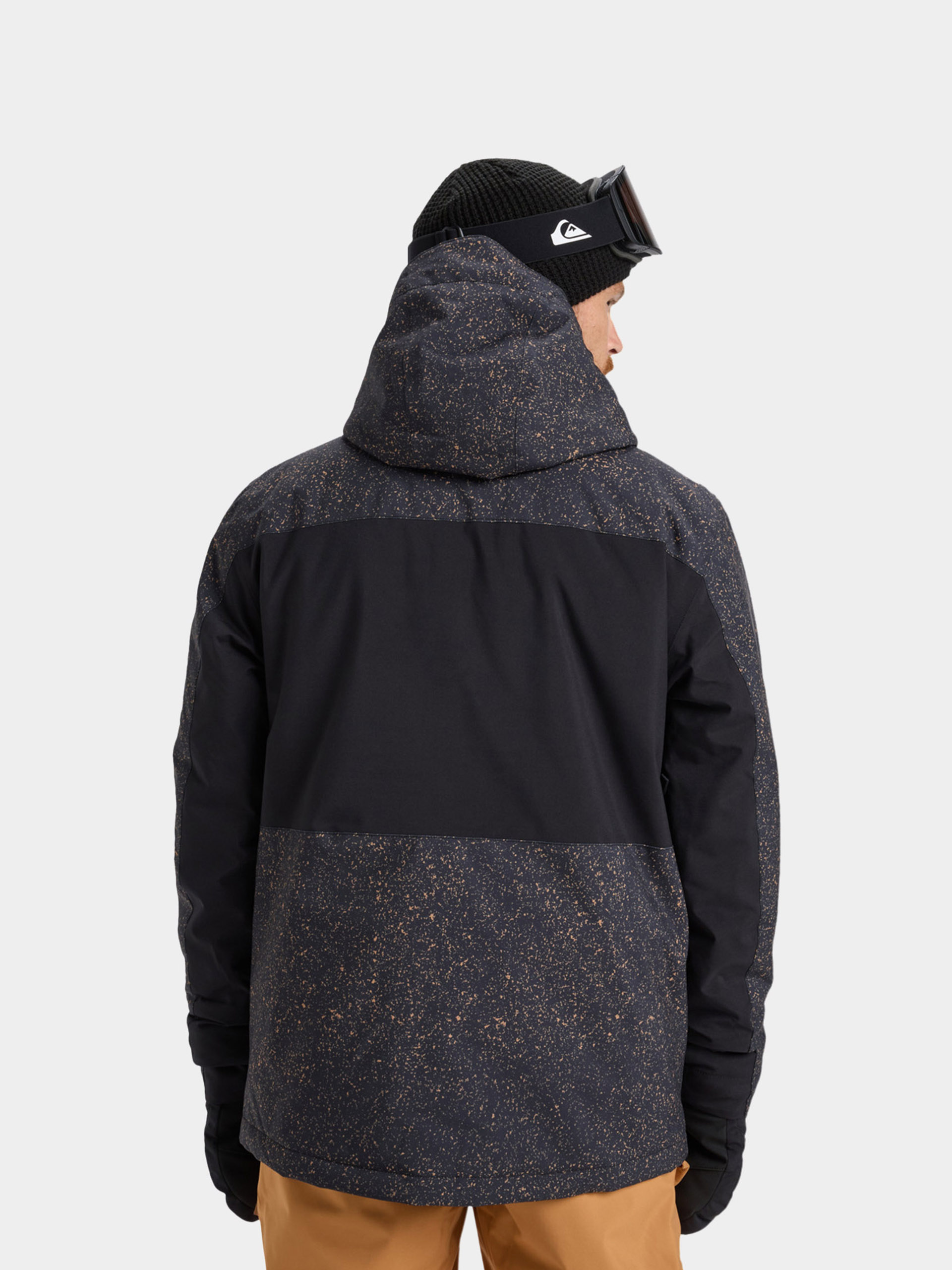 Чоловіча Сноубордична куртка Quiksilver Sycamore Printed (mountain static true black)