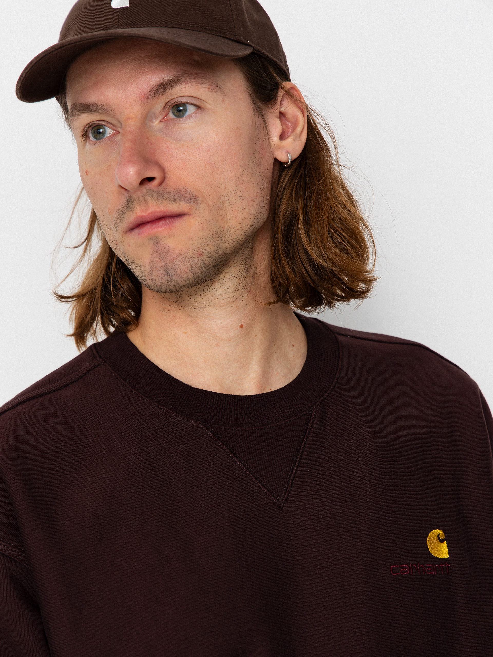 Світшот Carhartt WIP American Script (palisander)