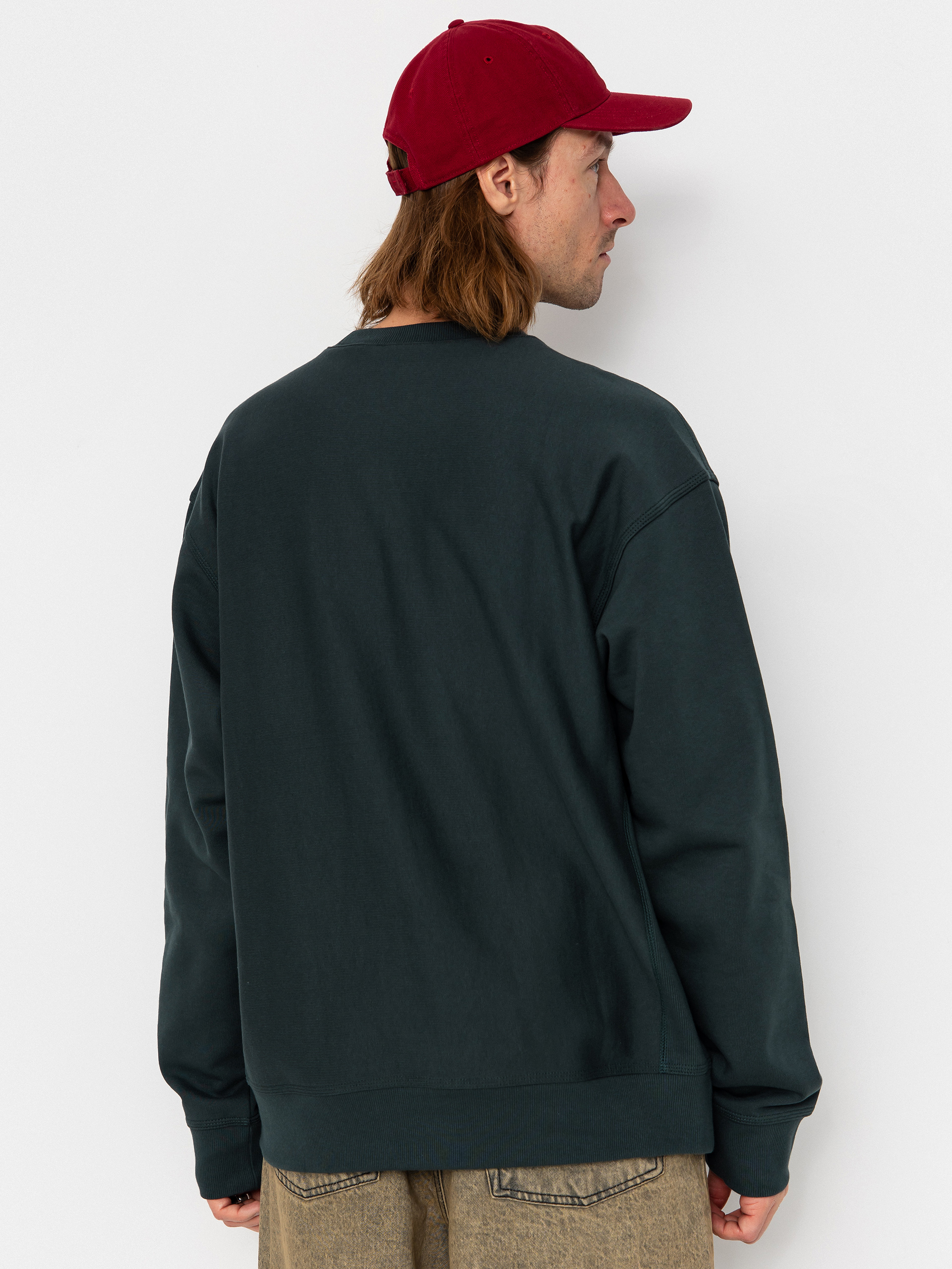 Світшот Carhartt WIP American Script (kale green)